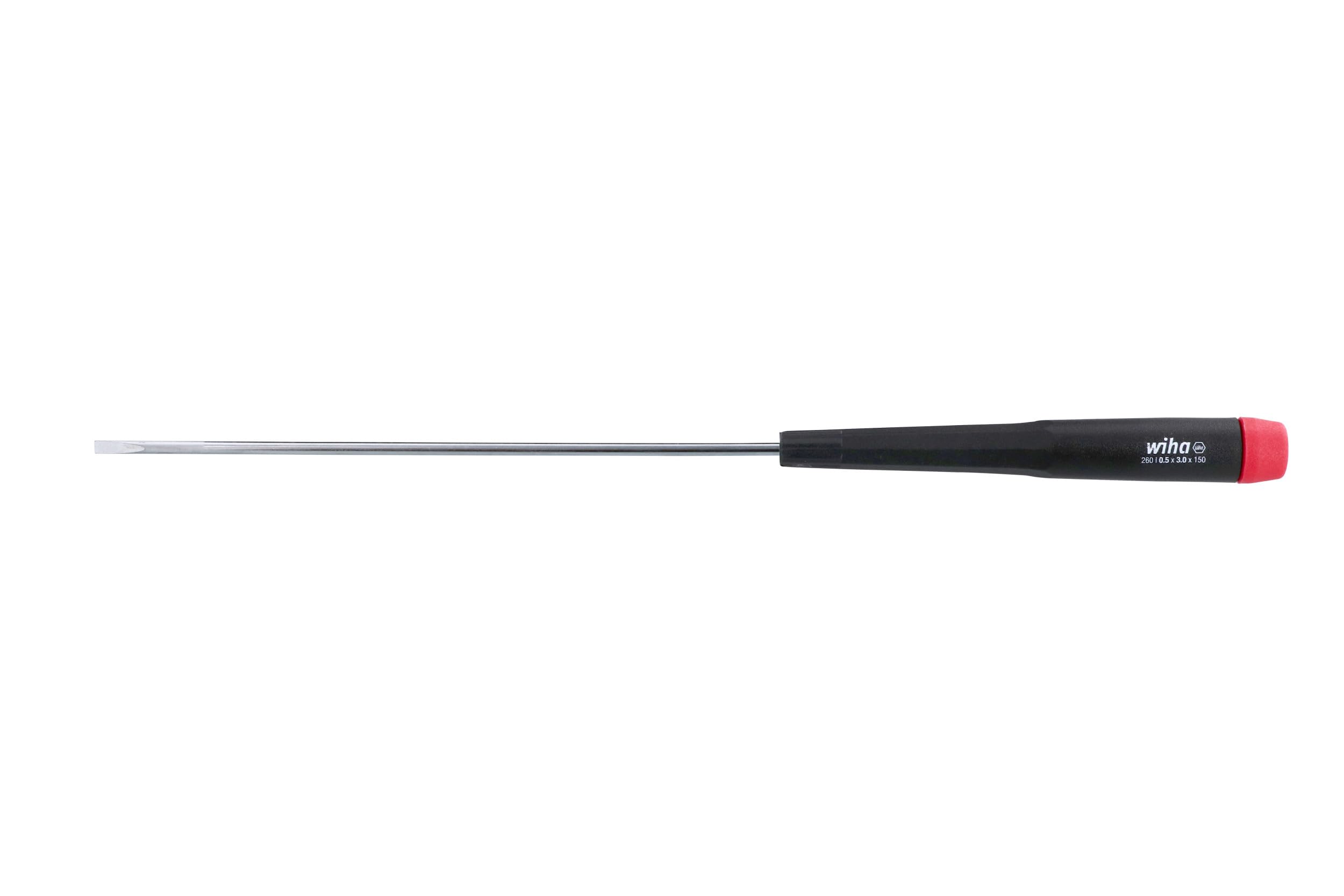 Wiha 26034 Precision Slotted Screwdriver - 3.0 x 150mm Professional Screwdriver with Ergonomic Handle for Electronics, Jewelry & Small Appliance Repair