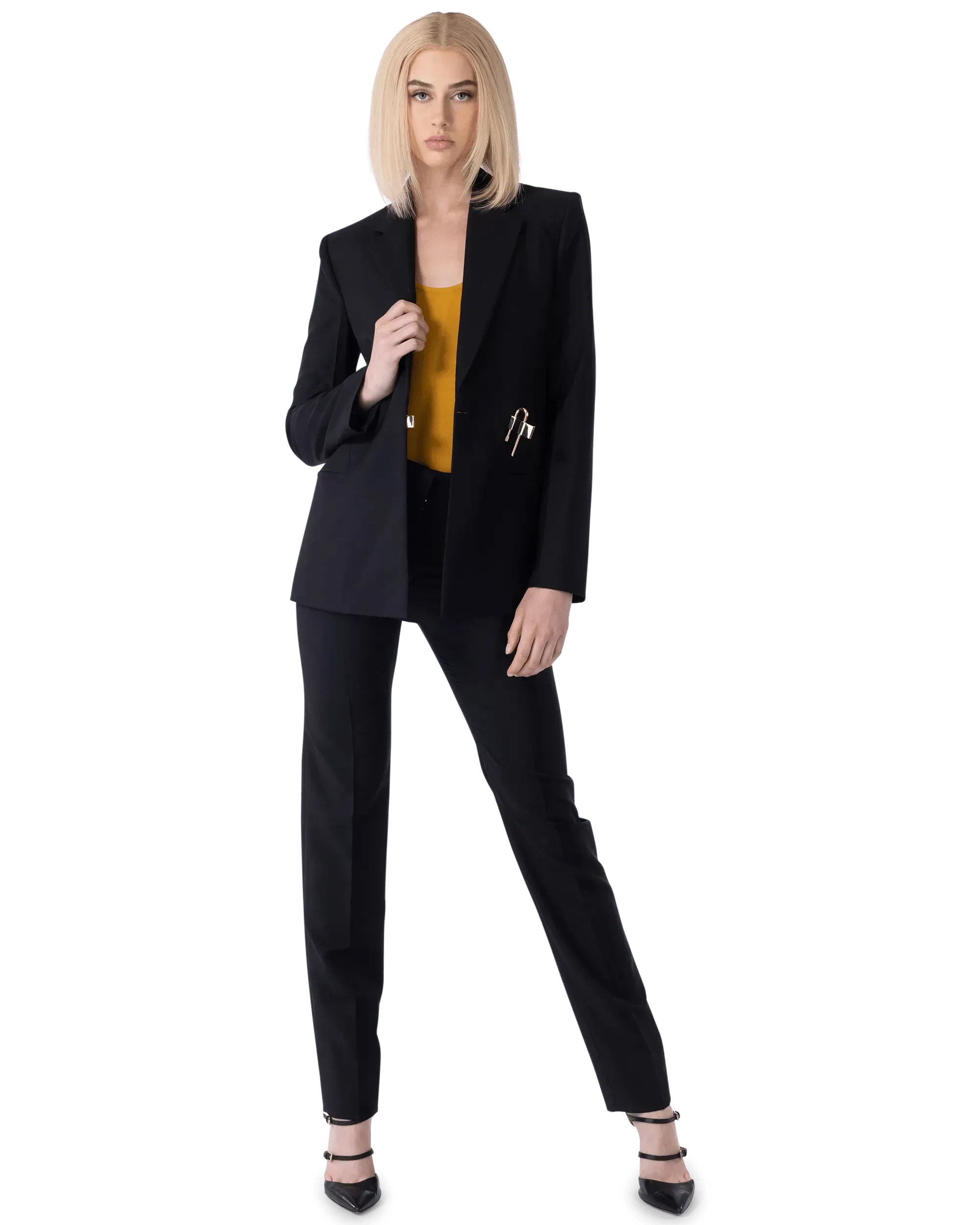 Stylish Back Slit U-Lock Blazer for Women - Elegant Office & Party Wear - Perfect for Business Meetings, Cocktail Events & Formal Occasions