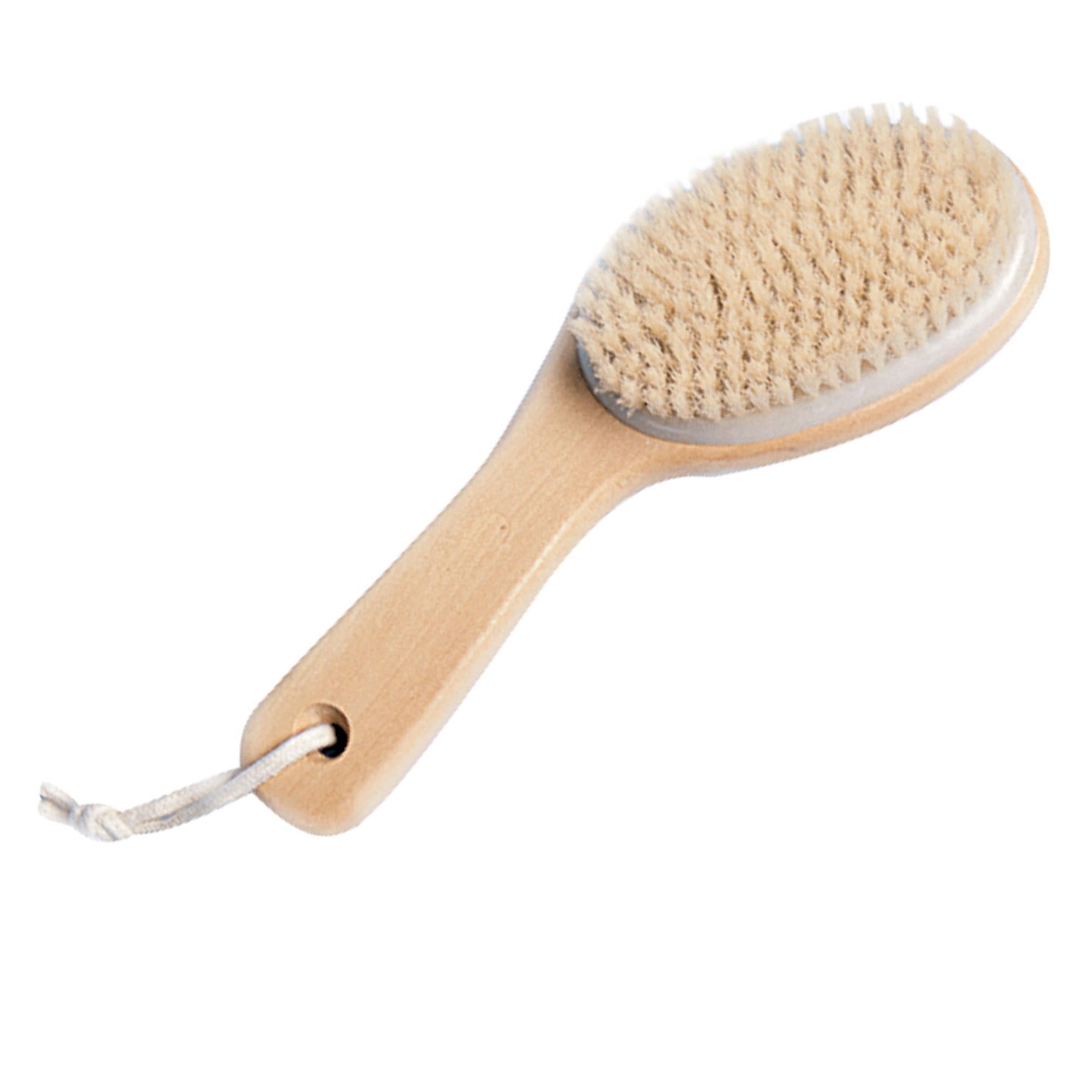 Premium Dry Body Brush for Exfoliation & Lymphatic Drainage - Natural Bristles for Smooth Skin - Ideal for Dry Brushing, Cellulite Reduction & Spa Relaxation at Home