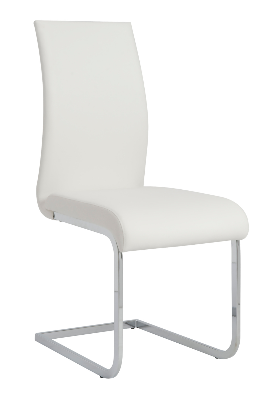 Premium Epifania Dining Leather Chairs Set of 4 - Modern Chrome Legs & Genuine Leather Seating for Elegant Dining Room, Kitchen, or Office Conference Table - Euro Style Contemporary Furniture