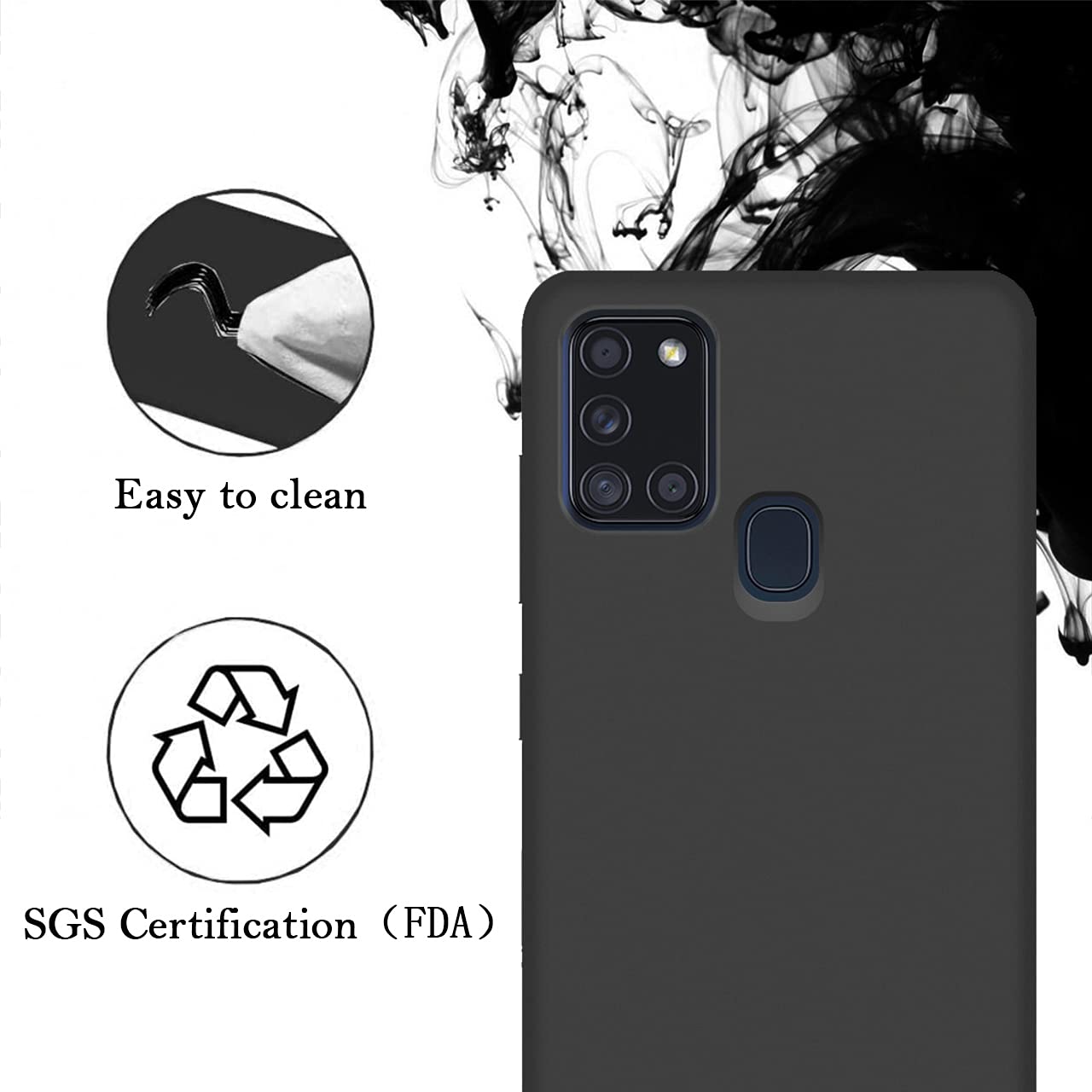 Custom Samsung Galaxy A21s Phone Case - Personalized Photo/Text/Name - Anti-Scratch Shock-Resistant Soft TPU Protective Cover (Black) - Perfect for Everyday Use, Travel & Gifts