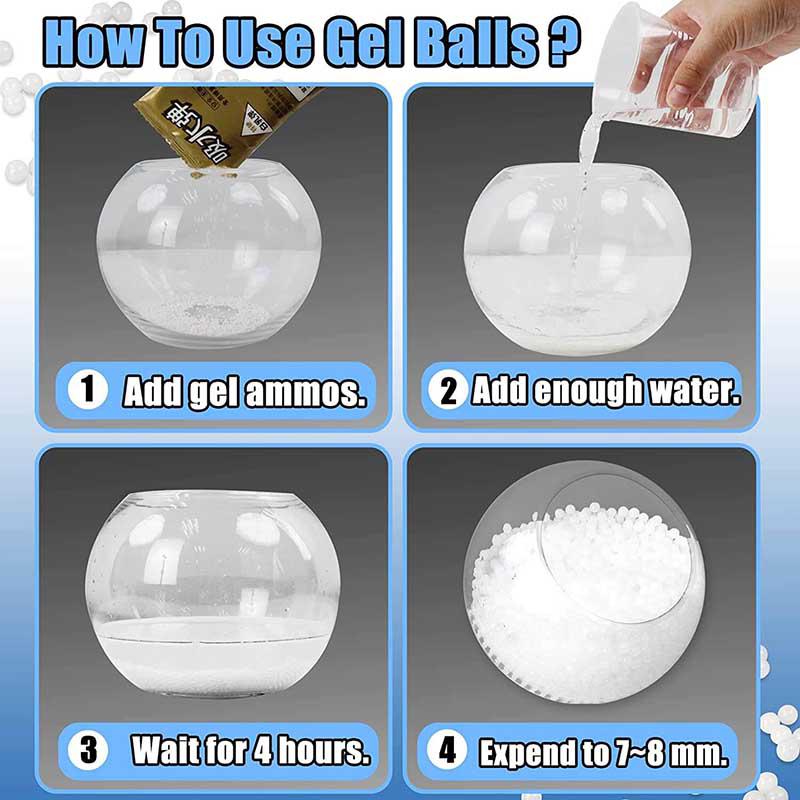 7-8mm Milky White Hardened Gel Balls for Airsoft, SplatRBall & Outdoor Shooting Games - Biodegradable Water Beads for Tactical Training & Backyard Target Practice