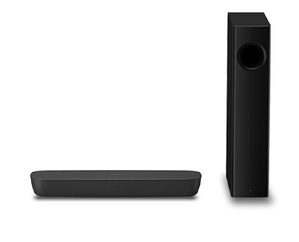 1. **Panasonic SC-HTB258EBK Bluetooth Soundbar with Wireless Subwoofer - Black | Home Theater Audio System for TV, Movies & Gaming**   2. **Amazon Basics High-Speed HDMI 2.0 Cable (2-Pack) - 4K Ultra HD, 3D, HDR, ARC Support | Ideal for Smart TVs, Gaming Consoles & Streaming Devices**