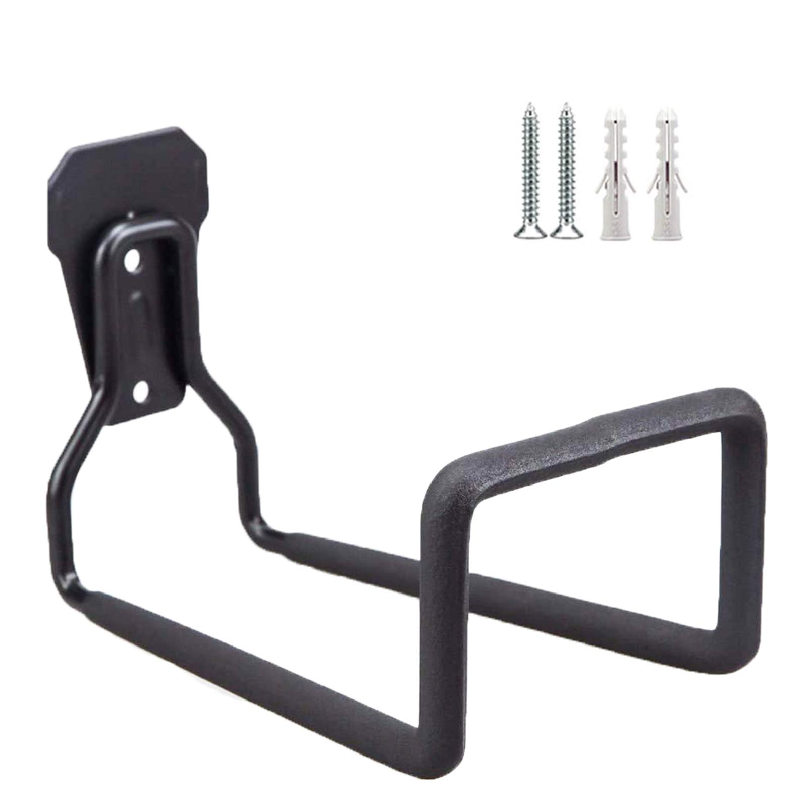 Egofoy Heavy Duty Wall Mount Garden Hose Holder - Outdoor Water Hose Hook Hanger with Rust-Proof Coating - Perfect for Yard, Patio, and Garden Organization (Black) - Ideal for Storing Hoses Neatly in Backyards, Garages, and Sheds