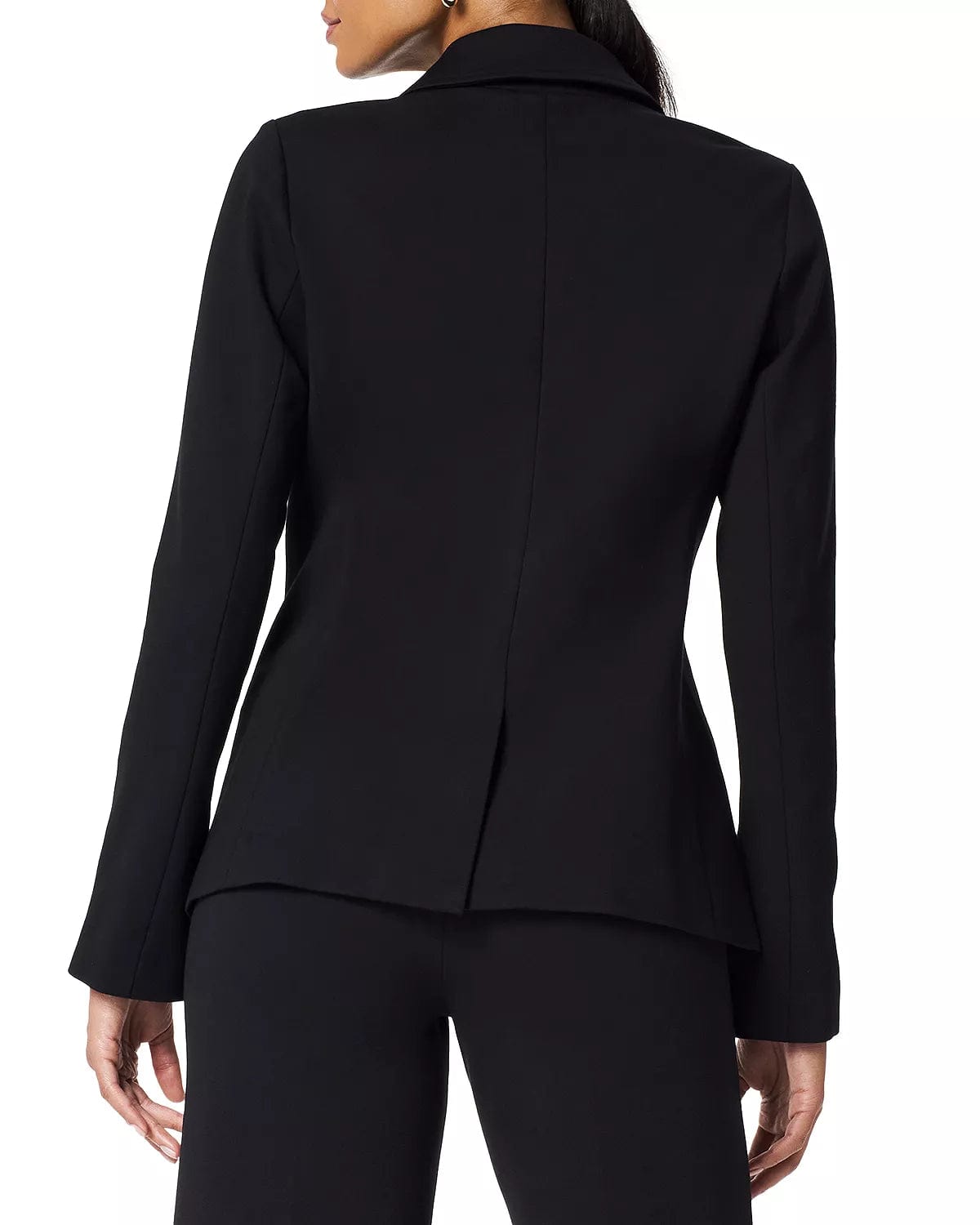Stylish Black 2-Piece Women's Casual Suit Set with Notch Lapel (Blazer & Pants) - Perfect for Office, Business Meetings & Formal Events