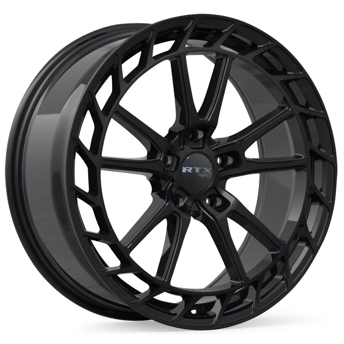RTX R SPEC RS05 20x8.5 Inch Gloss Black Alloy Wheel Rim - 5x114.3 Bolt Pattern, 40 Offset, 67.1mm Center Bore (Center Caps Included) - Perfect for Honda Accord, Toyota Camry & Nissan Altima Custom Upgrades