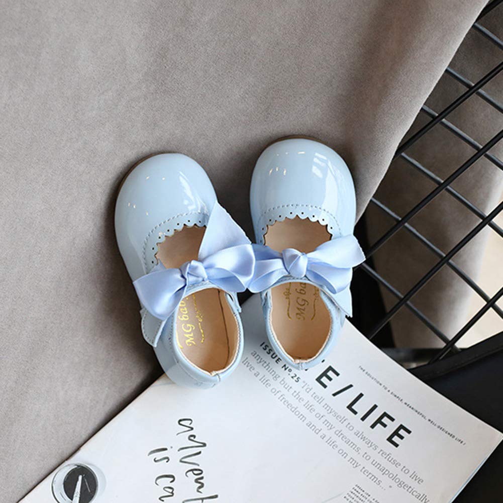 YIBLBOX Girls Ballet Flats - Mary Jane Princess Shoes with Bow for Wedding, Party & Daily Wear - Comfortable Ballerina Shoes for Toddler to Big Kids
