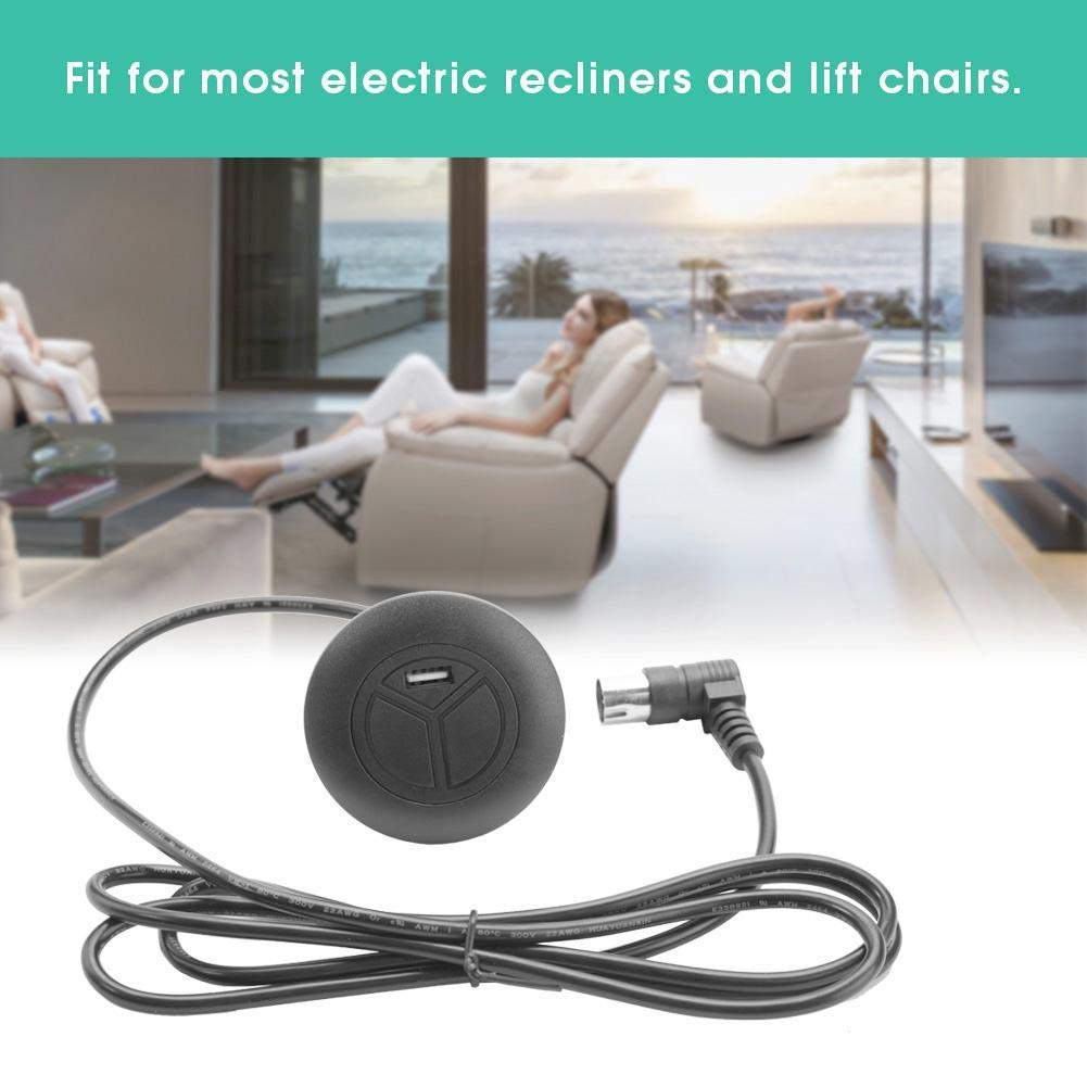 Electric Recliner Chair Remote Controller with LED Backlight - 2 Button Hand Switch for Sofa & Lift Chairs - Easy Installation - Perfect for Living Room, Home Theater & Nursing Care