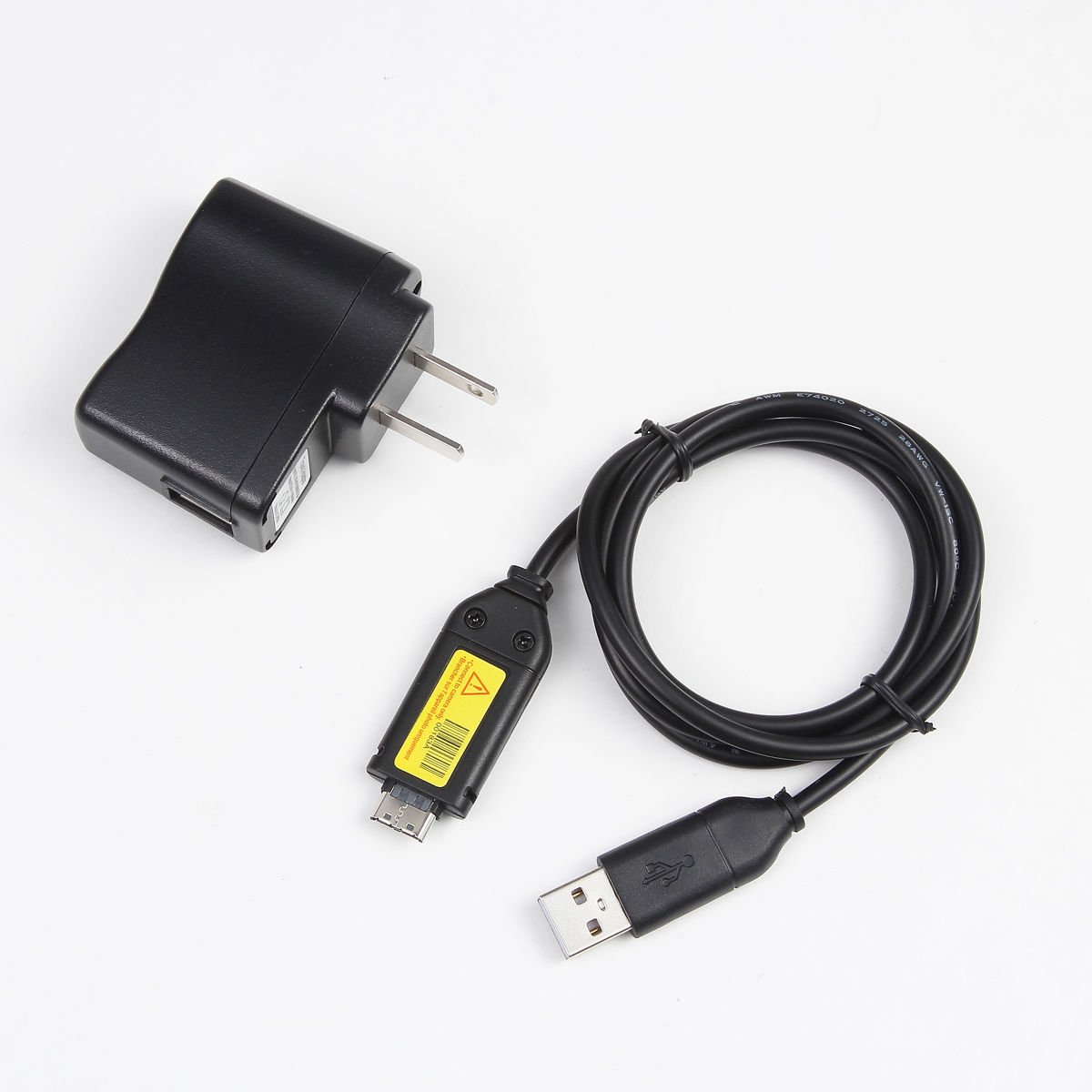 Original USB AC Power Charger Adapter with PC Cord for Sony NWZ-S545/S540 (Black/Red) - Fast Charging for MP3 Players - Perfect for Home, Office & Travel Use