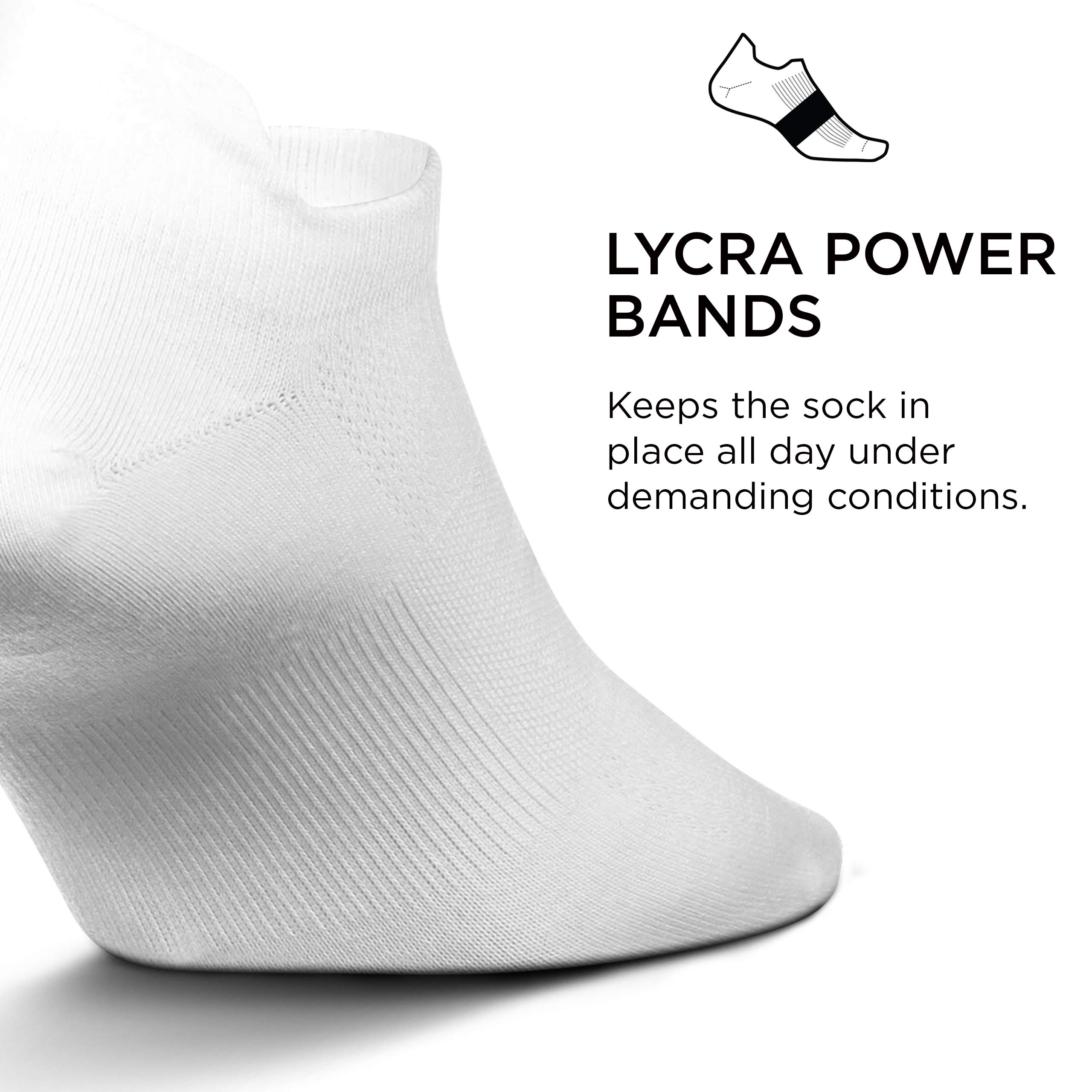 Feetures High Performance Ultra Light No Show Ankle Socks for Women & Men - Breathable Athletic Socks with Heel Tab (6 Pairs, White, Large) - Perfect for Running, Gym & Everyday Wear
