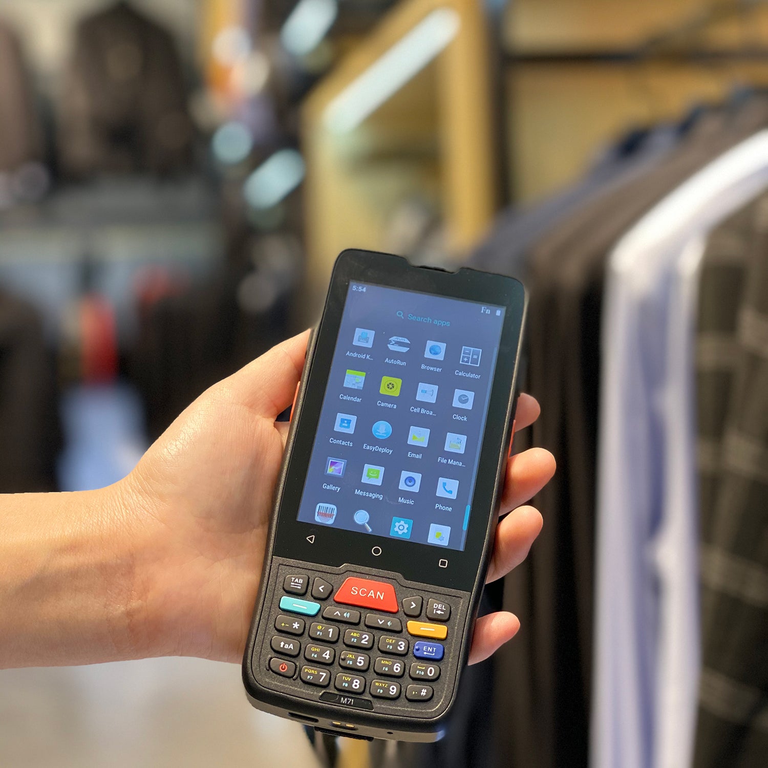 Netum D7100 Portable Android PDA Terminal - 2D Barcode Scanner, Touch Screen, WiFi, 4G & GPS - Ideal for Retail, Warehouse & Logistics Inventory Management