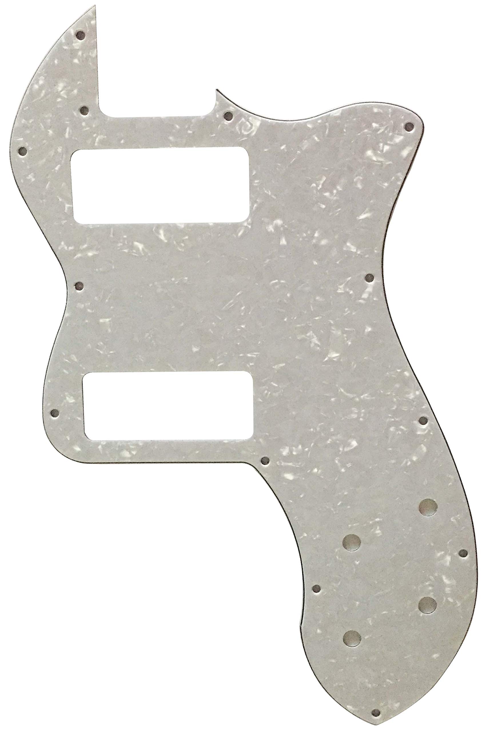 Electric Guitar Pickguard for Tele Classic Player Thinline P90 Style - 4 Ply White Pearl Shield - Perfect for Replacement & Customization - Ideal for Rock, Blues & Jazz Performances