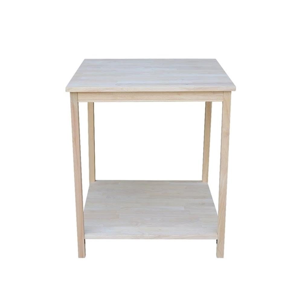 Pemberly Row Solid Hardwood Table - Natural Finish for Office & Home Desks