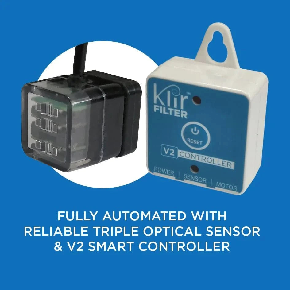 Klir Di 7 v2 Drop-In Fleece Filter System for Aquariums - Premium Mechanical Filtration for Crystal Clear Water - Perfect for Freshwater & Saltwater Fish Tanks, Ponds, and Aquatic Habitats