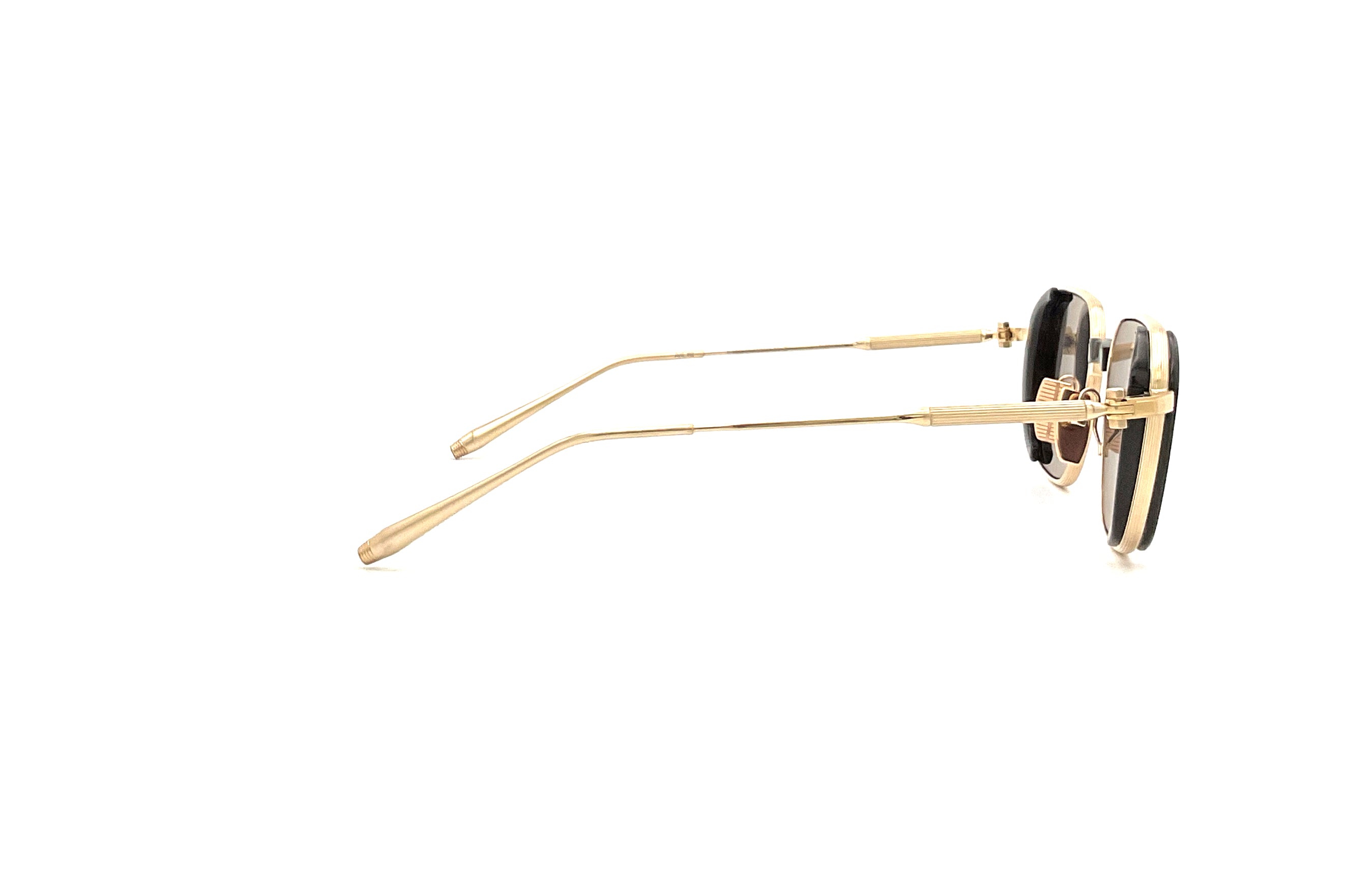Akoni Eclipse Sunglasses - Black & Brushed 12k Gold Aviator Style - Perfect for Driving, Outdoor Sports & Fashion Accessories