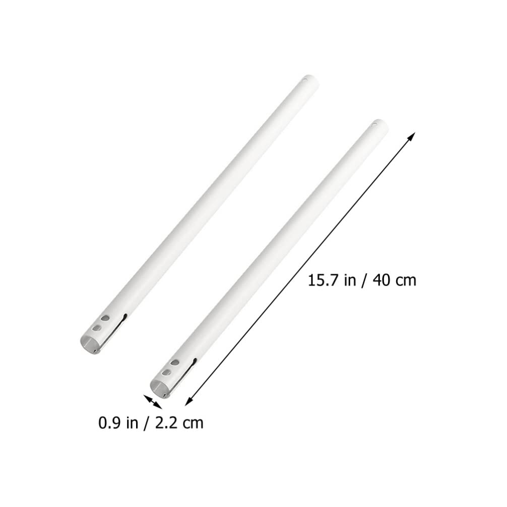 Housoutil 2-Pack Ceiling Fan Extension Rods - Adjustable Downrods for Chandeliers & Pendant Lights - Perfect for High Ceilings, Living Rooms & Bedrooms (24-60 Inches)