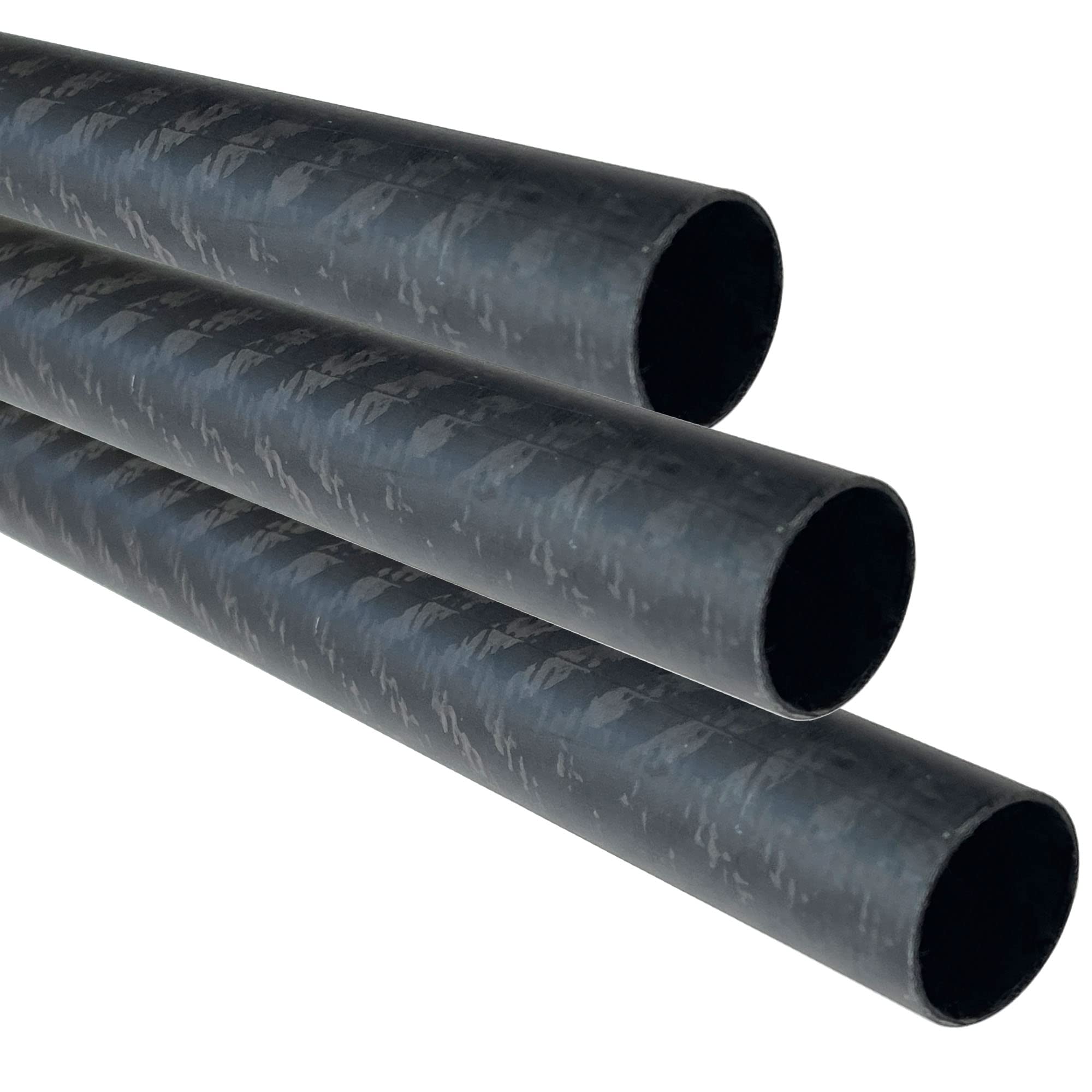 High-Strength Carbon Fiber Tube 20mm x 18mm x 1000mm - Pultruded Hollow Round Rods for RC Planes, Drones & DIY Projects - Matte Finish Lightweight Carbon Fibre Shafts (Charcoal Grey, Pack of 4) - Perfect for Aerospace Modeling, Drone Frames and Industrial Applications