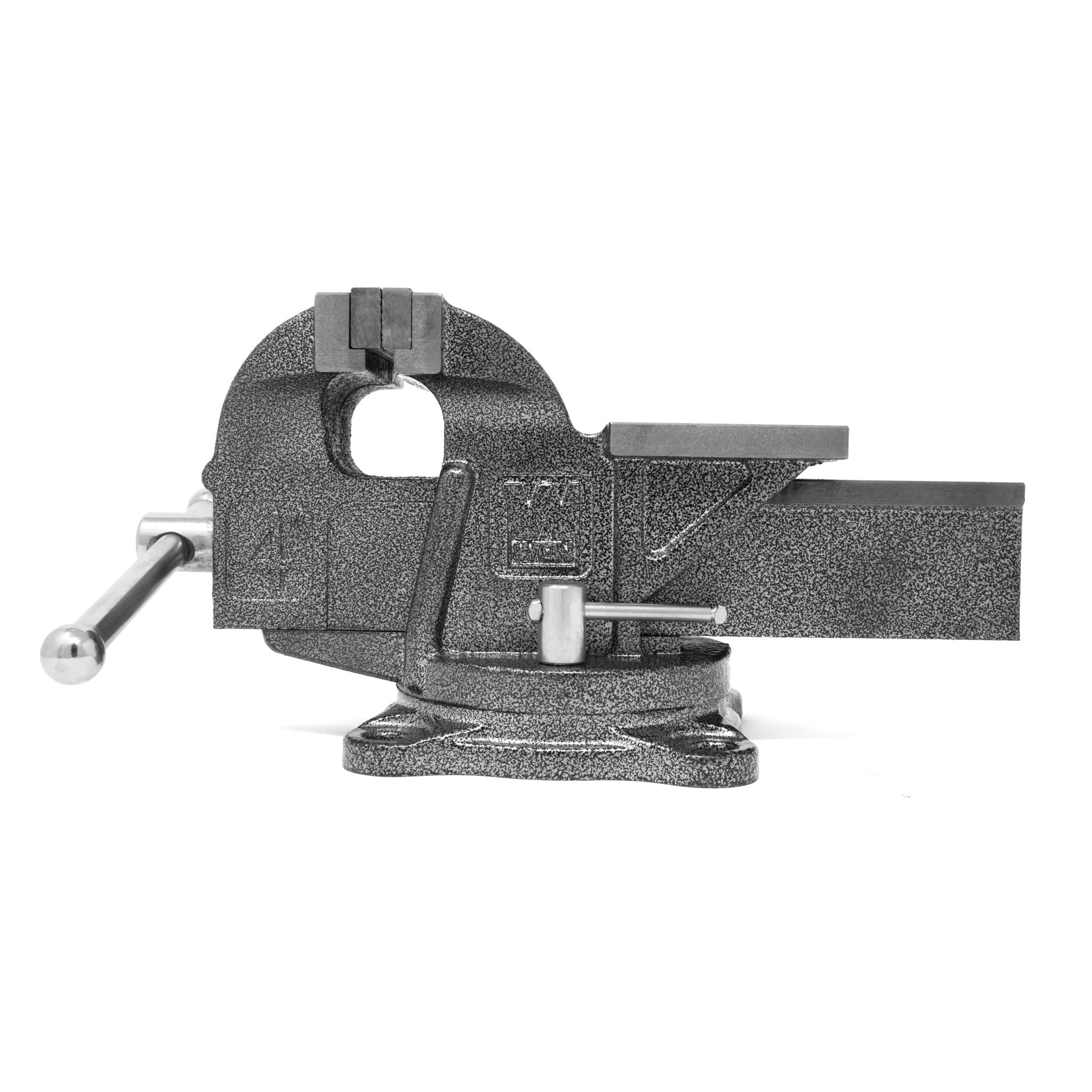 WEN BV454 4-Inch Heavy Duty Cast Iron Bench Vise with 360° Swivel Base - Perfect for Woodworking, Metalworking & DIY Projects in Home Workshop