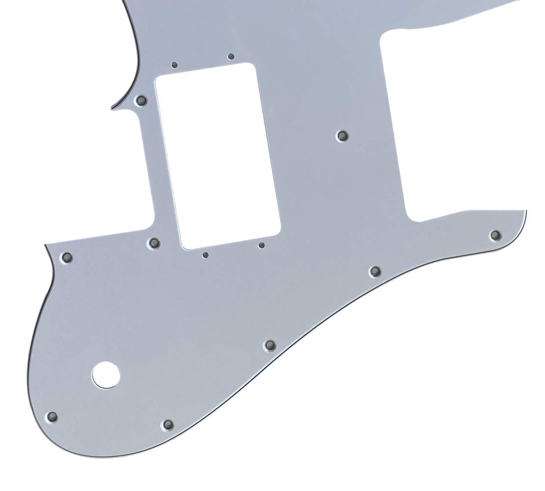 Custom 3-Ply White Wide Range Style Pickguard for 72 Telecaster Reissue Electric Guitar - Perfect for Vintage Guitar Upgrades & DIY Modifications