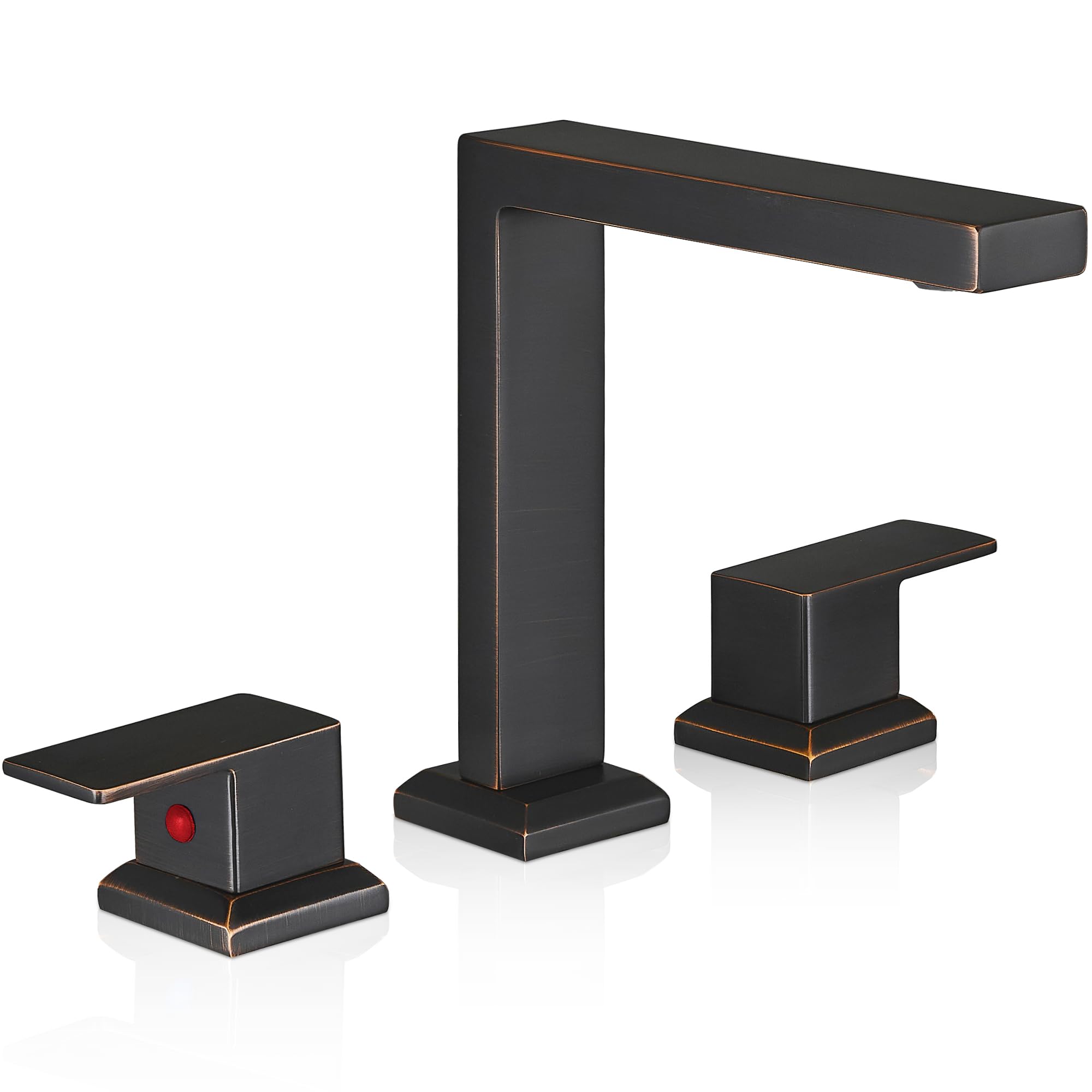 Oil Rubbed Bronze Roman Tub Faucet Set - 2 Handle Brass Bathtub Faucet with Mix Air Aerator - 3 Hole Deck Mount No Leaking Bathroom Faucet for Luxury Spa & Master Bathroom Renovation