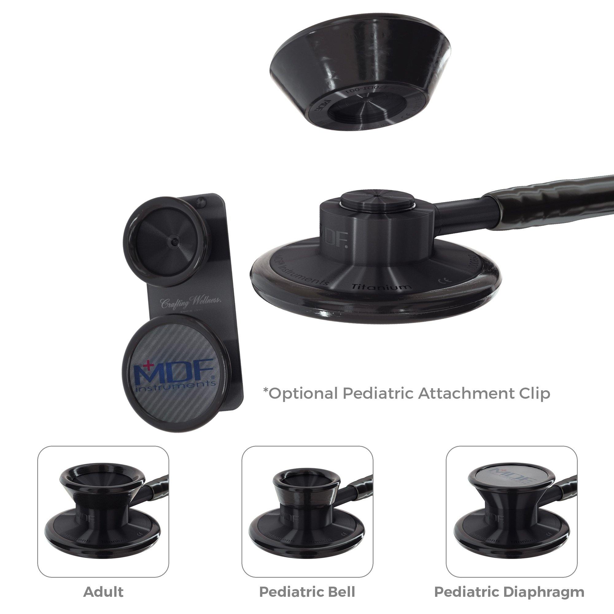 MD One® Epoch® Titanium Adult Stethoscope - Vulcan Carbon Fiber/BlackOut - Premium Medical Stethoscope for Doctors, Nurses & Healthcare Professionals - Ideal for Clinical Use, Patient Examinations & Emergency Care