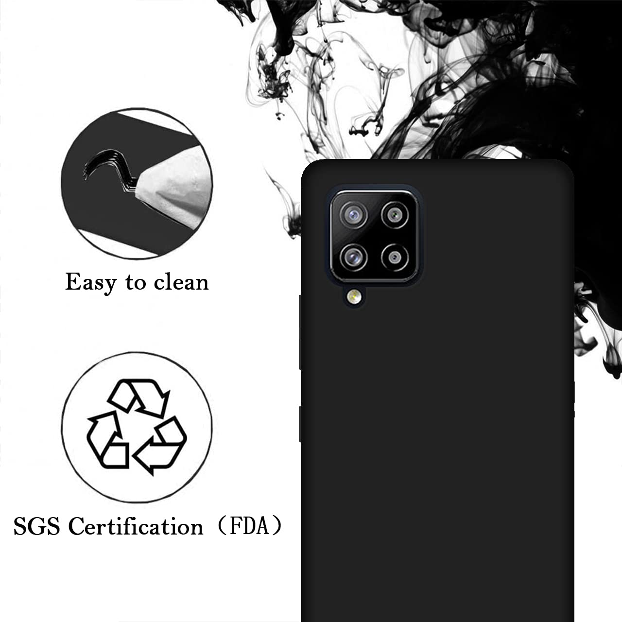 Custom Samsung Galaxy A42 5G Phone Case - Personalized Photo/Text/Name Cover | Anti-Scratch, Shock-Resistant Soft TPU Protective Case (Black) | Perfect for Everyday Protection & Unique Gifts