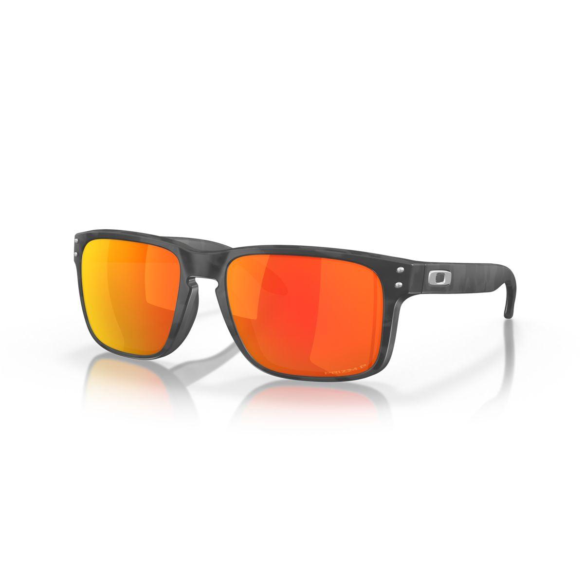 Oakley Holbrook Sunglasses - Matte Black Camo Frame with Prizm Ruby Polarized Lenses (Low Bridge Fit) | Style 0OO9244 924456 | Perfect for Outdoor Sports & Driving