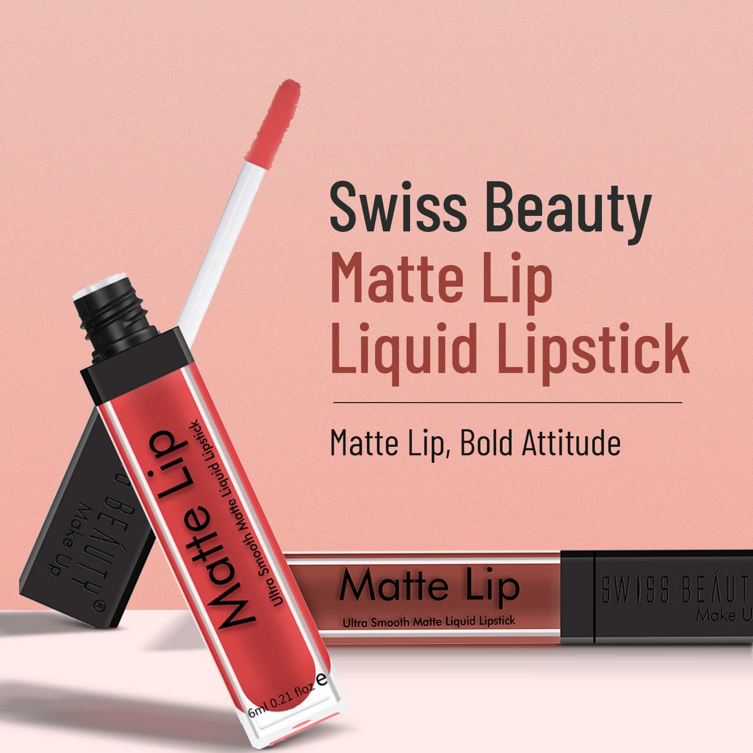 Swiss Beauty Ultra Smooth Matte Liquid Lipstick - Berry Shade, 6ml | Long-Lasting, Weightless & Silky Matte Finish | Perfect for Everyday Wear, Parties & Special Occasions