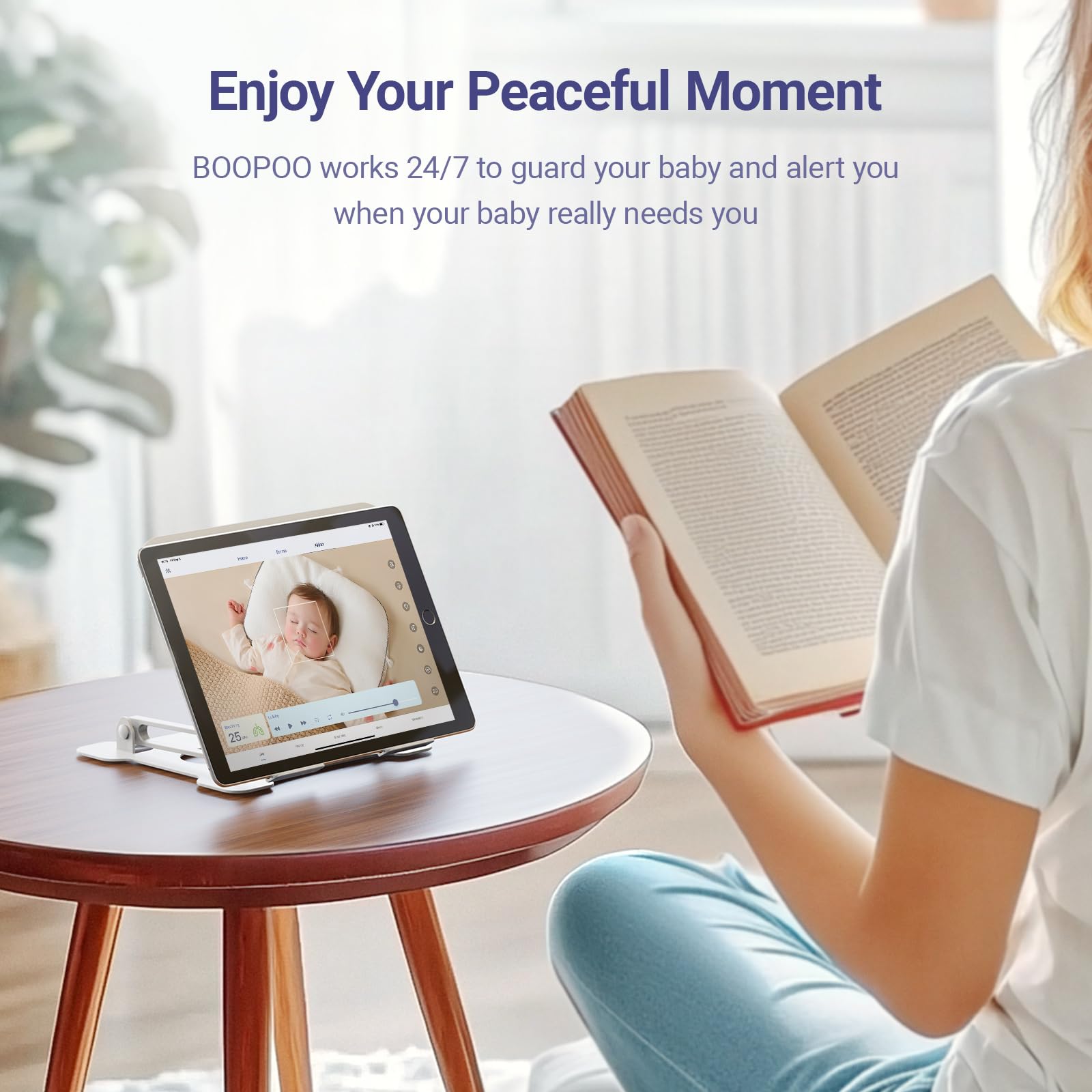 Smart Baby Monitor with AI - Contact-Free Breathing Tracker, Cry Detection & Safe Zone Alerts | 2K HD Video Camera with Night Vision | 2-Way Audio & Soothing Sounds | No Monthly Fee | Crib Mount | Perfect for Nursery, Daycare & Travel