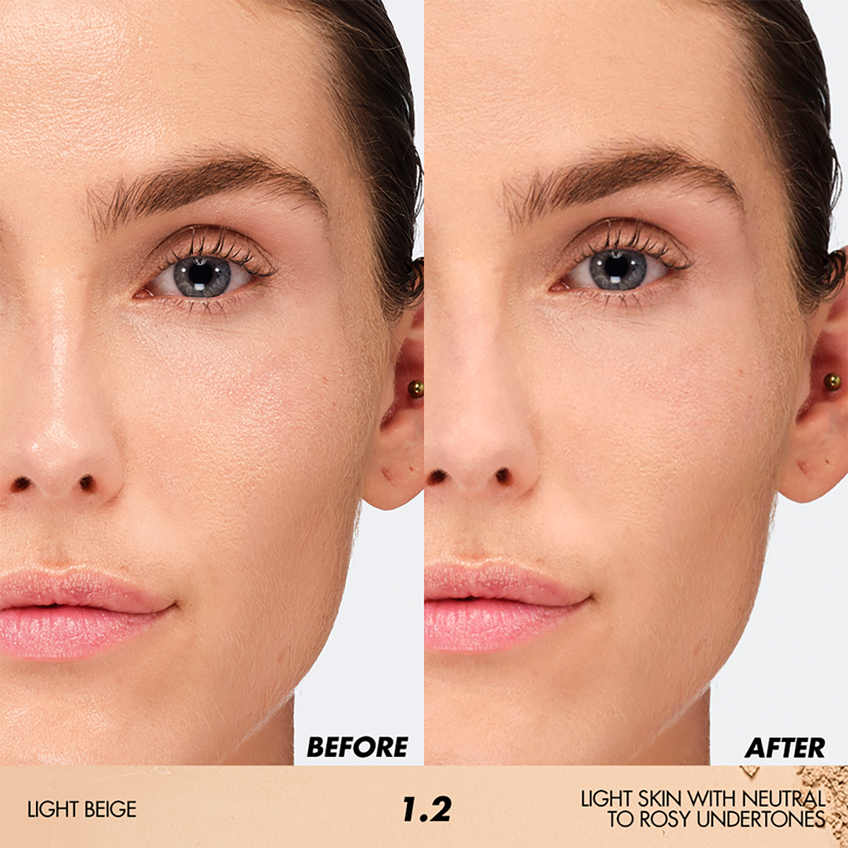1.2 Light Beige HD Skin Setting Powder - Oil Control & Matte Finish for Flawless Makeup All Day | Perfect for Oily Skin, Photography & Special Occasions