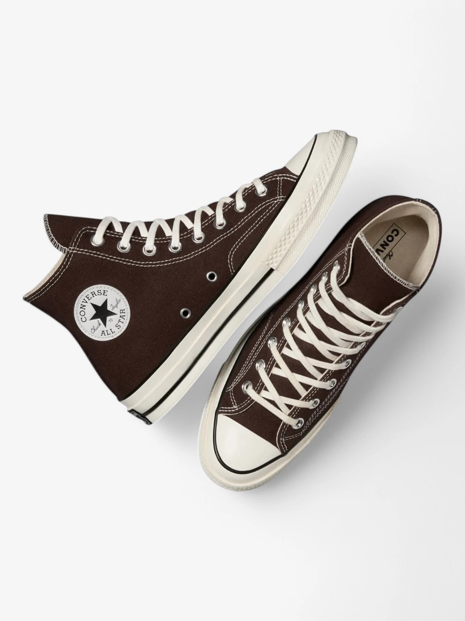 Converse Chuck 70 High Top Sneakers in Dark Brown - Classic Canvas Shoes for Men & Women | Perfect for Casual Wear, Street Style & Everyday Fashion