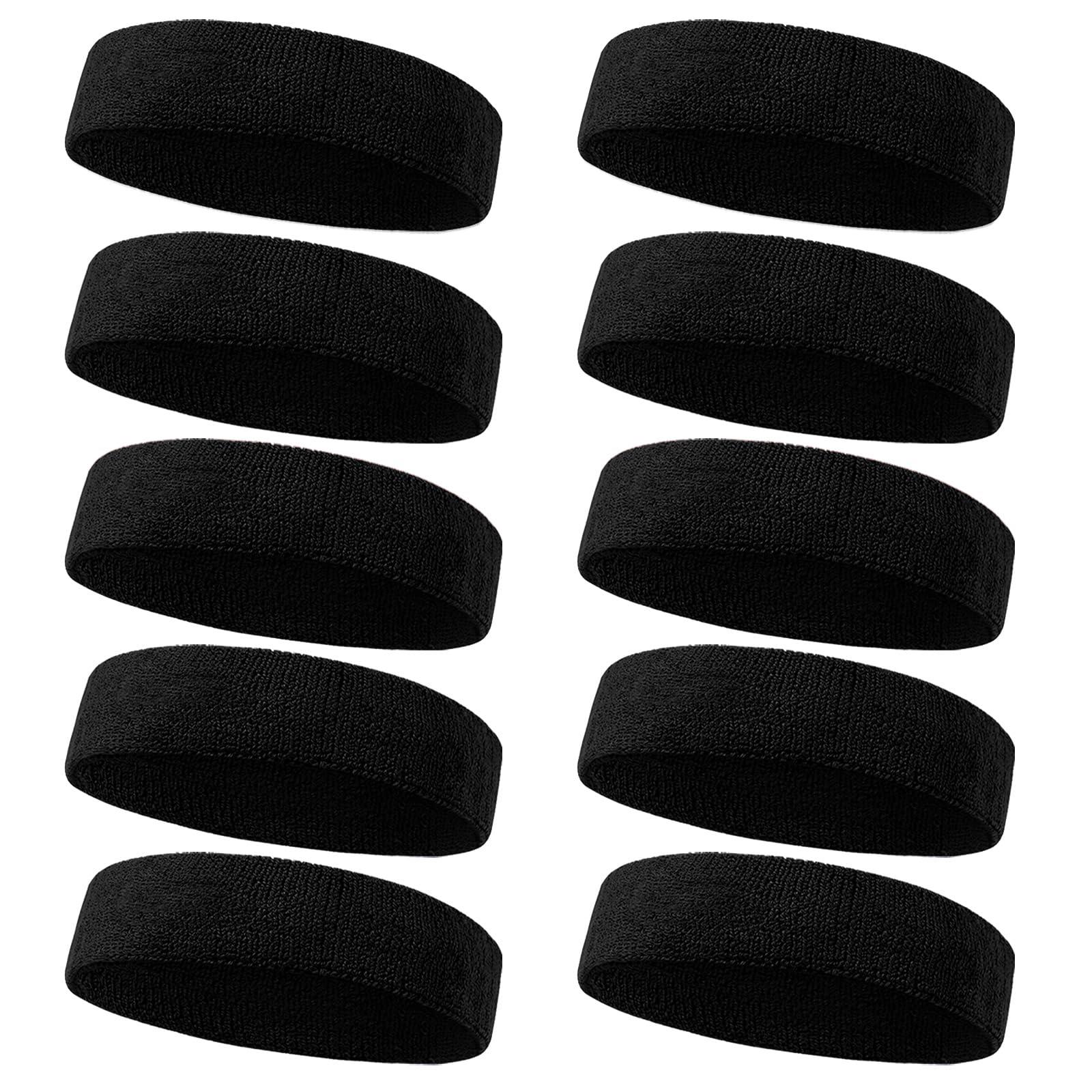 Moisture Wicking Sweatbands for Men & Women - Sports Headbands for Running, Tennis, Basketball, Yoga & Workouts - Stay Dry During Exercise & Fitness Activities