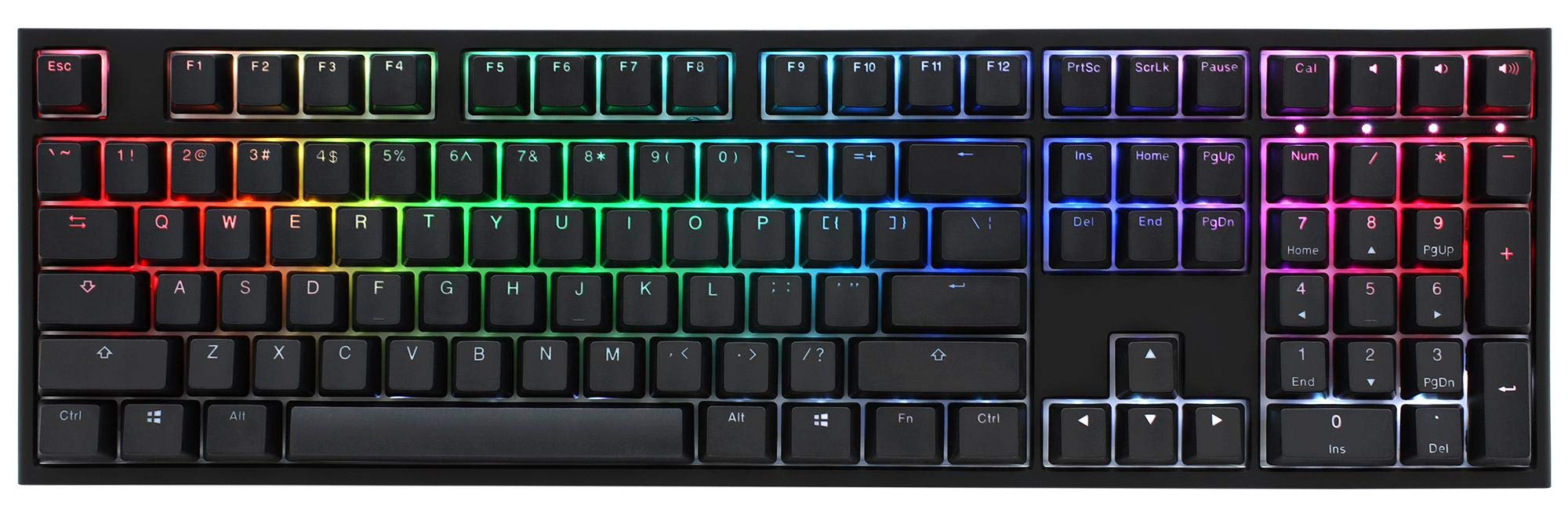 Ducky One 2 RGB LED Backlit Mechanical Gaming Keyboard - Kailh Box Brown Switches - Double Shot PBT Keycaps - Perfect for PC Gaming, Typing & Office Work