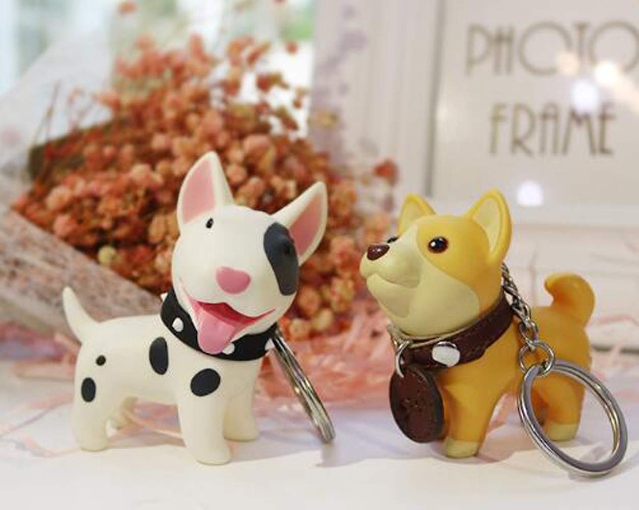 Cute Bull Terrier Dog Keychain - Durable Key Ring for Car Keys, Gifts for Kids & Adults, Friendship Party Favors - Perfect for Everyday Use, Gifts & Pet Lovers