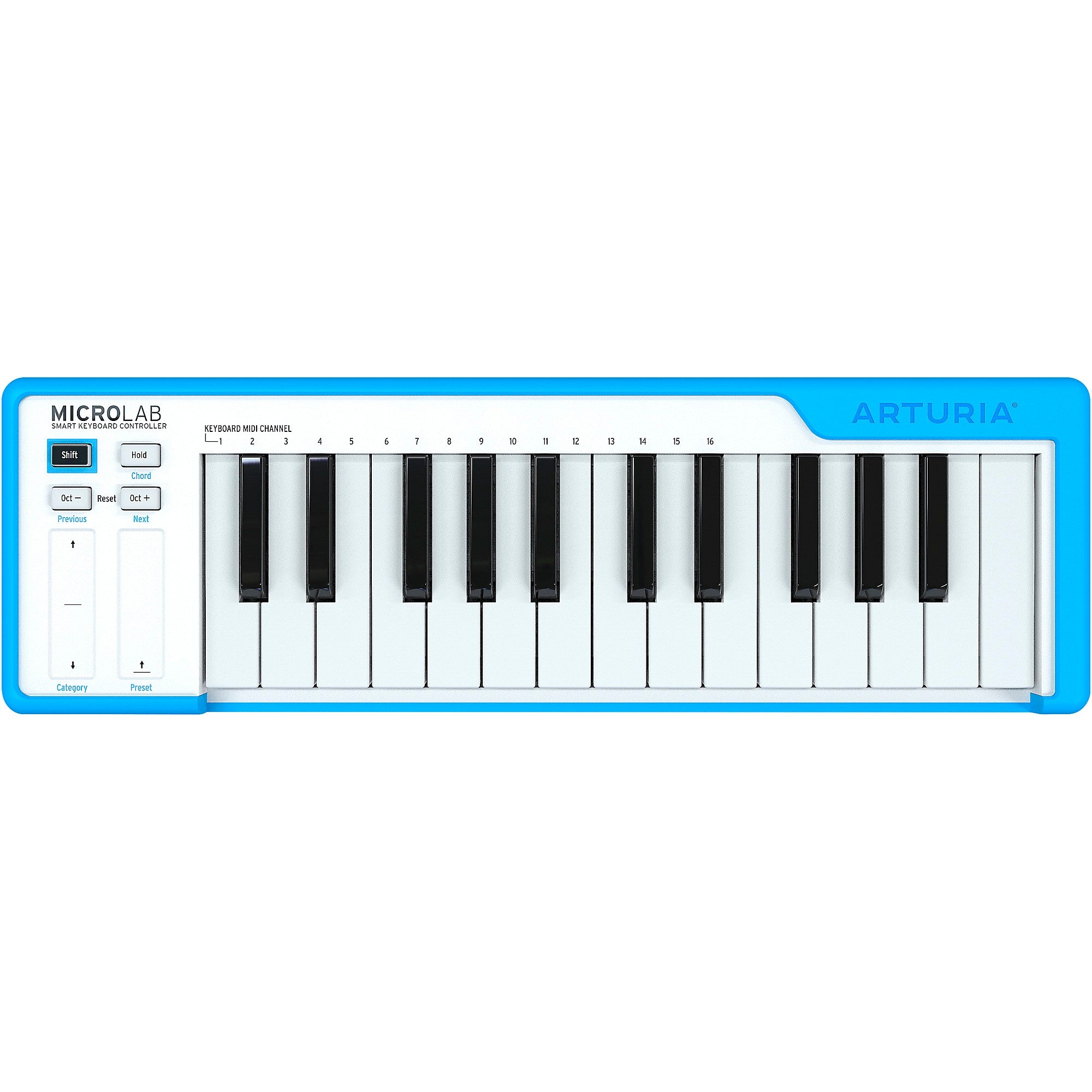 Arturia MicroLab 25-Key USB MIDI Keyboard Controller - Blue | Portable Music Production for Studio & Live Performance | Perfect for Beginners & Professionals