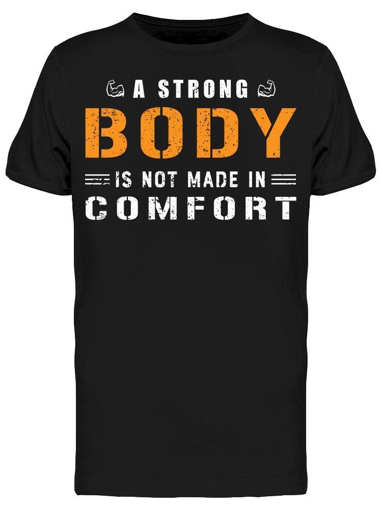 Smartprints Strong Body Motivational T-Shirt for Men - Gym Workout & Casual Wear