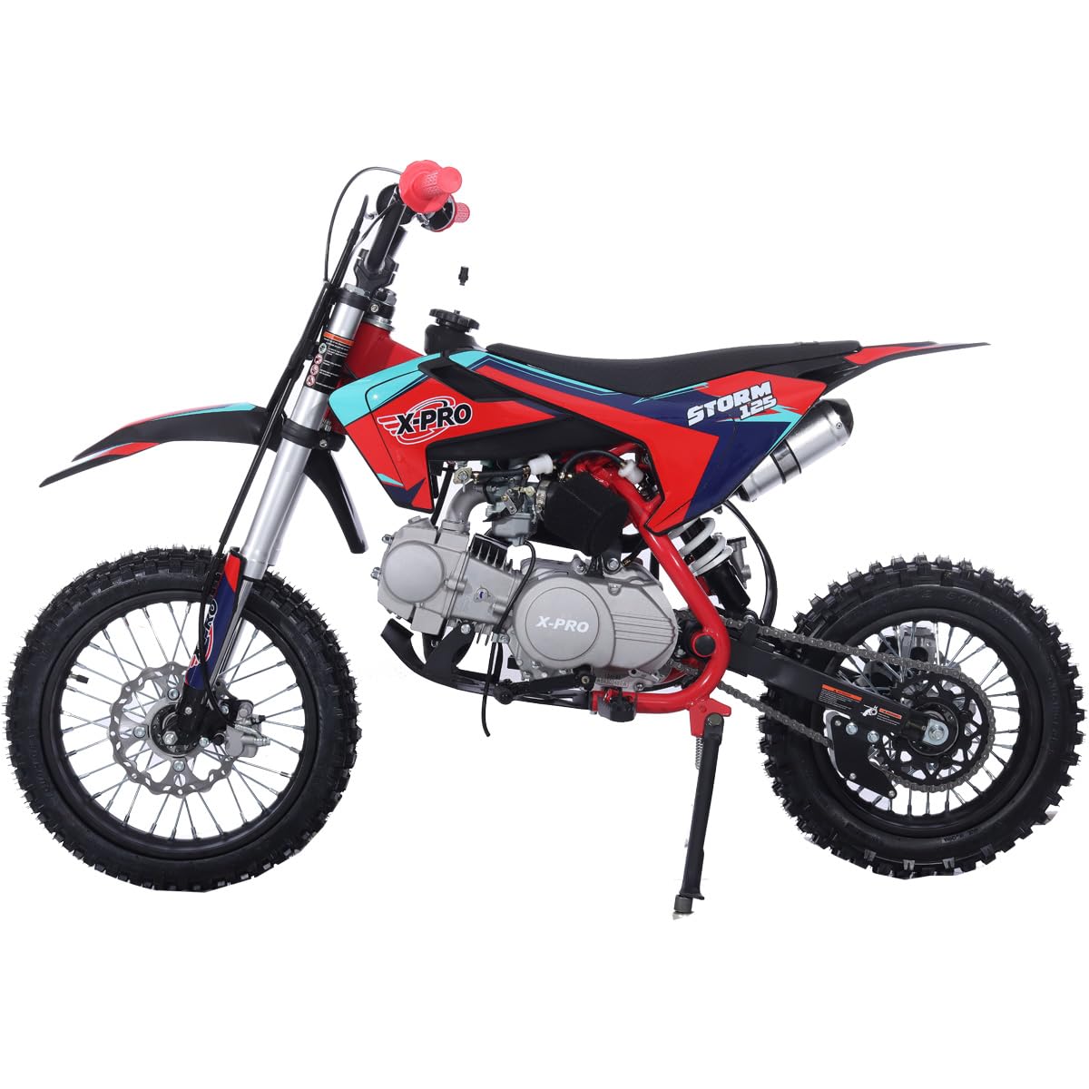 X-PRO 125cc Kids Dirt Bike | Youth Pit Bike with 4-Speed Semi-Automatic Transmission & 14