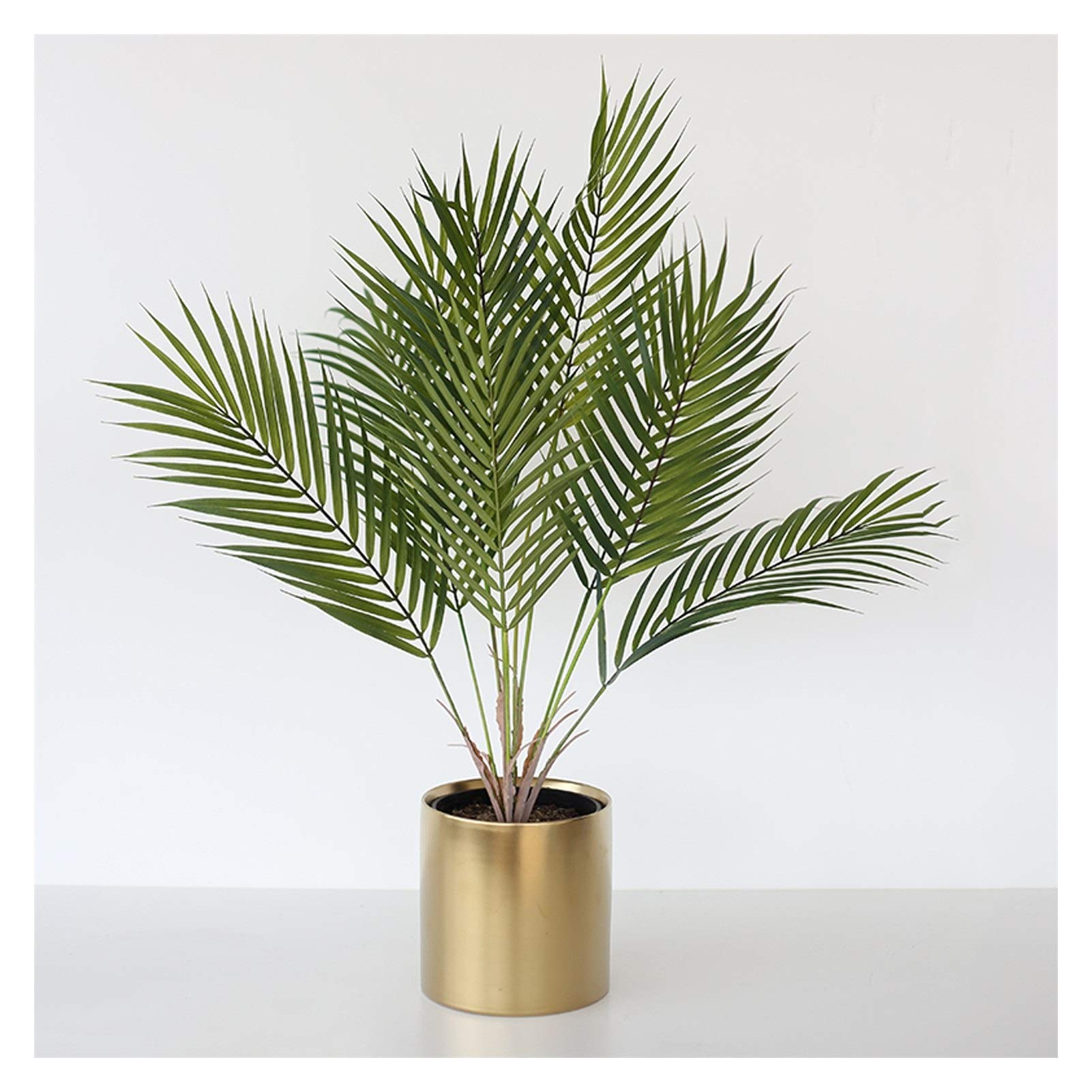 Premium Artificial Palm Silk Tree in Ceramic Pot - Realistic Fake Potted Plant for Home & Office Decor - Perfect for Living Room, Bedroom, Office Desk, and Indoor Spaces - Low Maintenance Floor Bonsai Decoration
