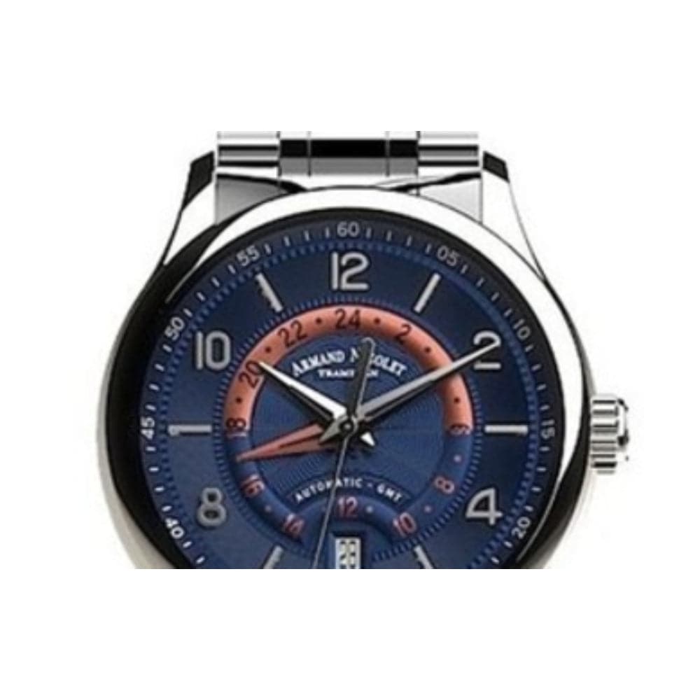ARMAND NICOLET A846AAA BU M9742 Men's Luxury Automatic Watch with Sapphire Crystal & Blue Leather Strap - Perfect for Business, Formal Events & Gift Giving
