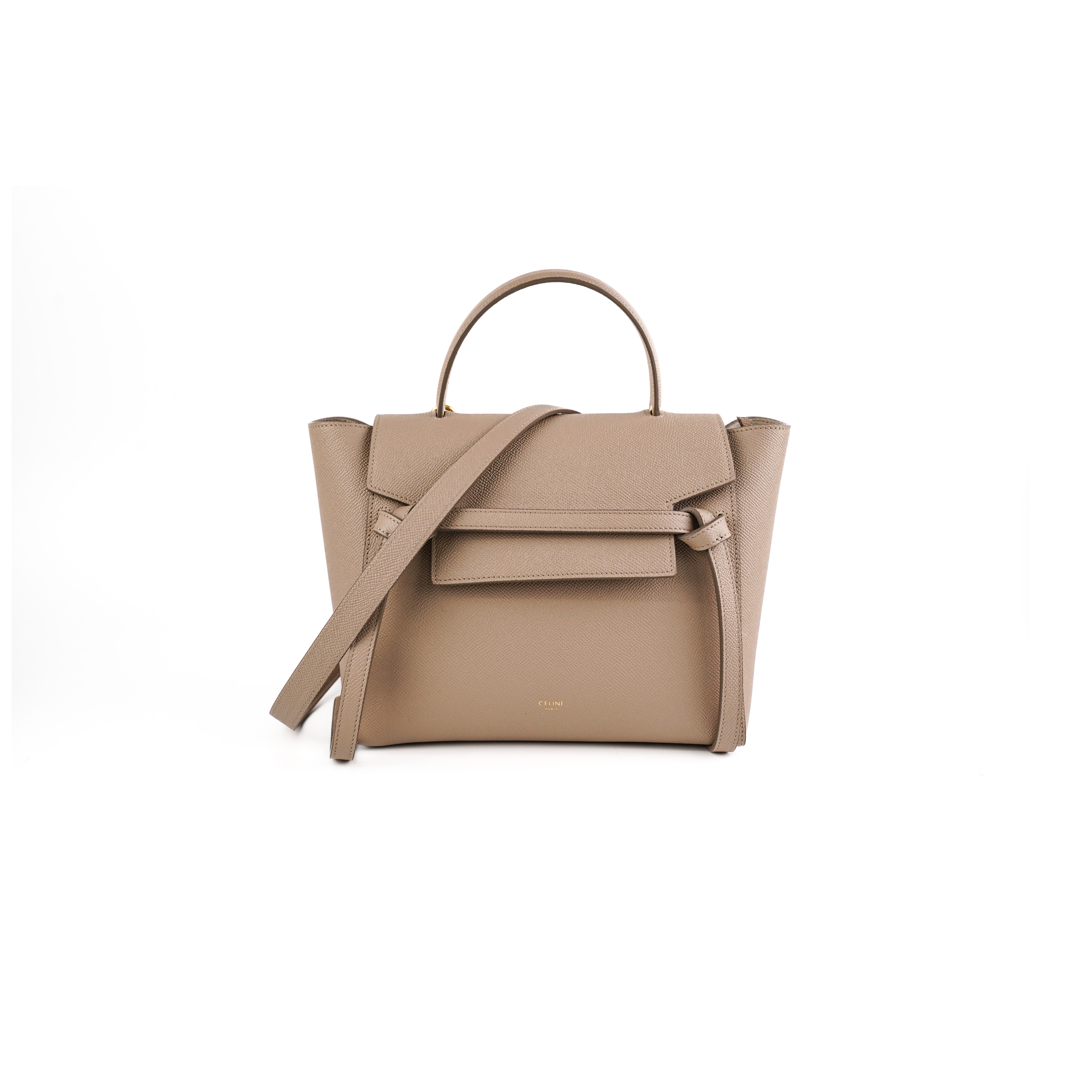 Celine Micro Belt Bag in Beige | Genuine Leather Crossbody Handbag for Women | Perfect for Work, Travel & Everyday Use