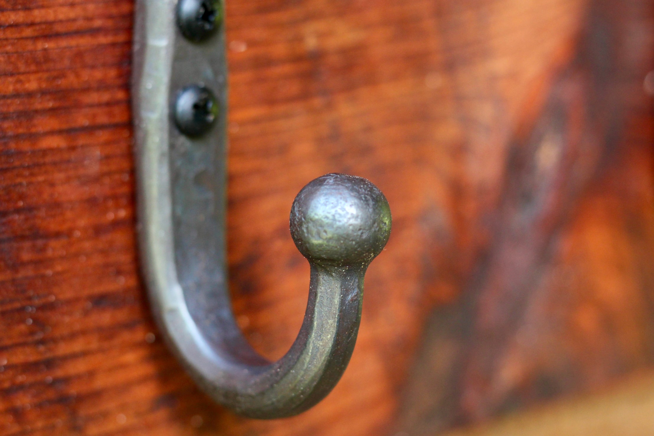 Reclaimed Wood Coat Rack with Ball End Hooks - Rustic Wall Mounted Entryway Organizer for Hats, Coats & Bags - Perfect for Home, Office or Farmhouse Decor
