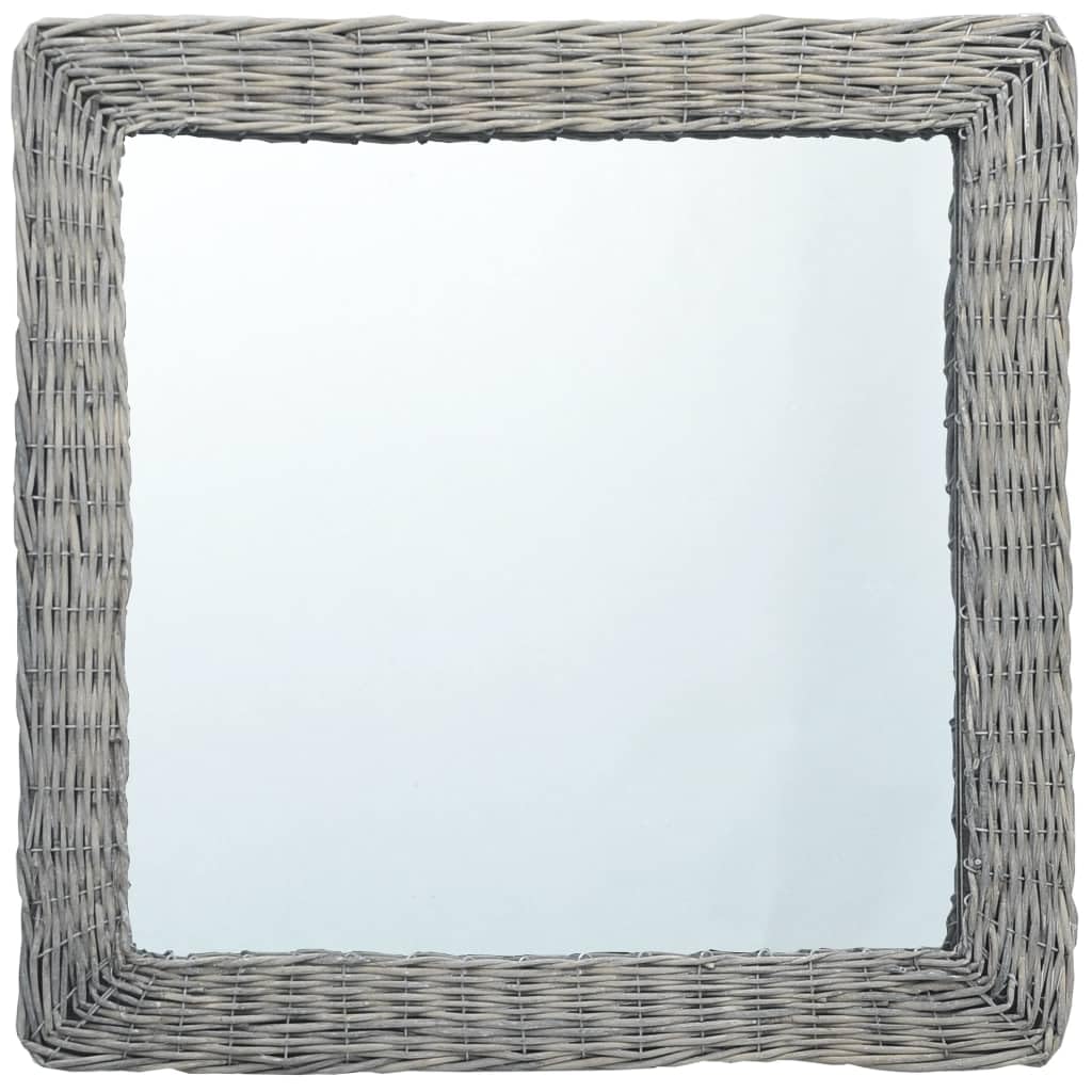 Handmade Wicker Mirror 23.6