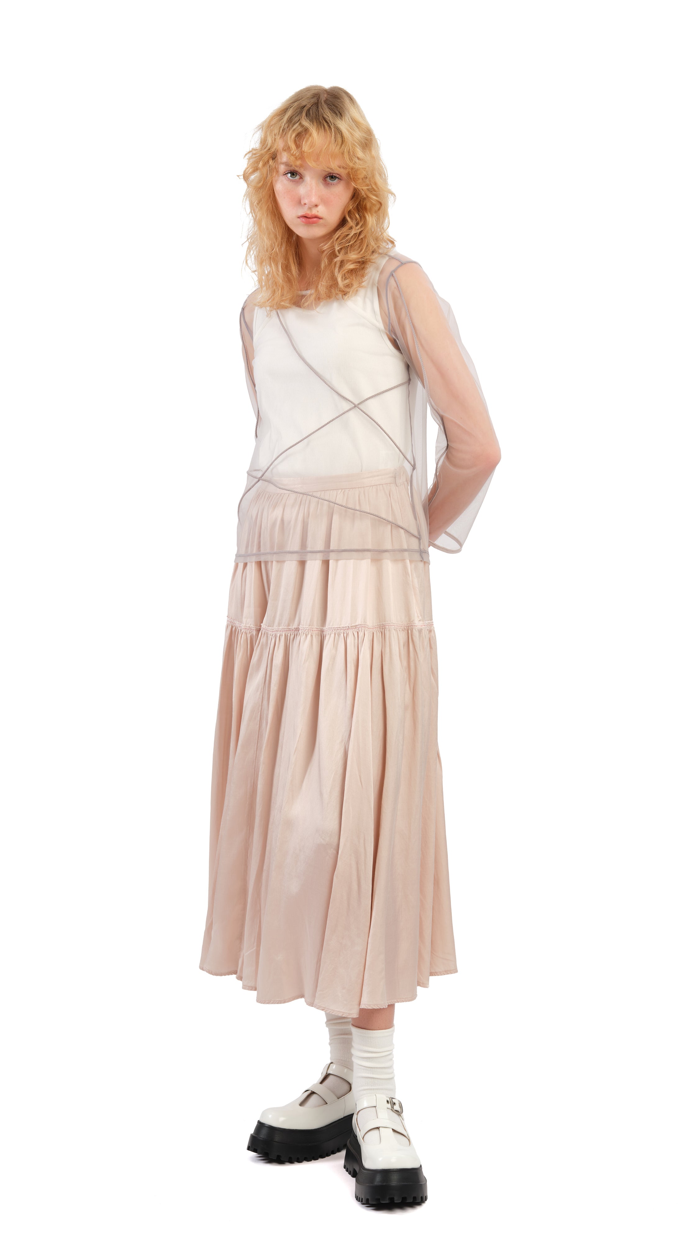 Kurashikizome Gathered Skirt - Traditional Japanese Dyed Floral A-Line Skirt for Women | Perfect for Tea Ceremonies, Summer Outfits & Boho Fashion