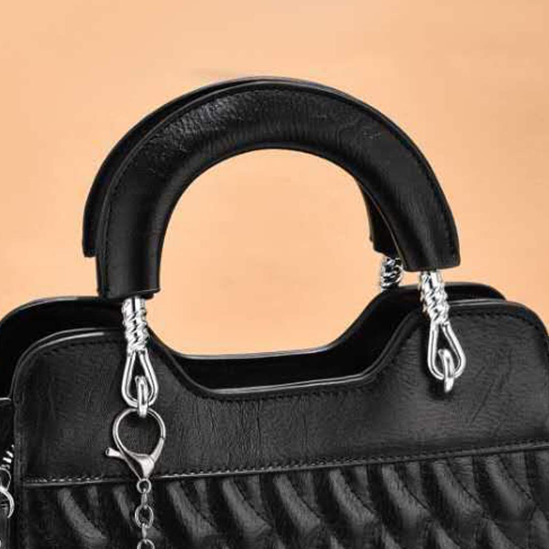 MEZON Genuine PU Leather Women's Handbag - Stylish Top Handle Shoulder Tote Purse for Work, Travel & Everyday Use