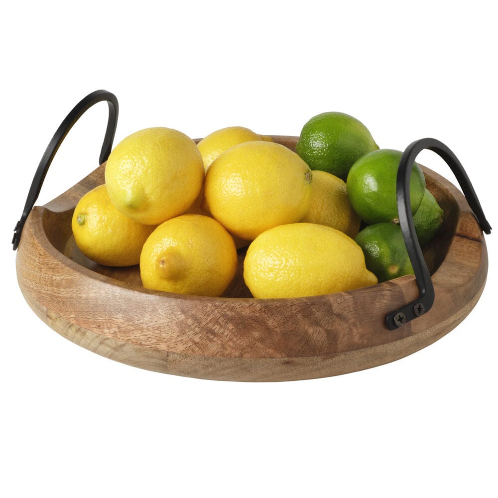 Knox Mango Wood Serving Tray - Handcrafted Rustic Wooden Tray for Coffee Table, Breakfast in Bed, or Entertaining Guests - Perfect for Home Decor & Gift Giving