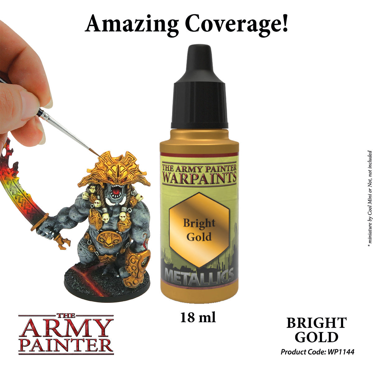 Warpaints Metallics Bright Gold - Premium Metallic Face & Body Paint for Cosplay, Halloween & Artistic Makeup - Shimmering Gold for Costumes, Events & Creative Designs