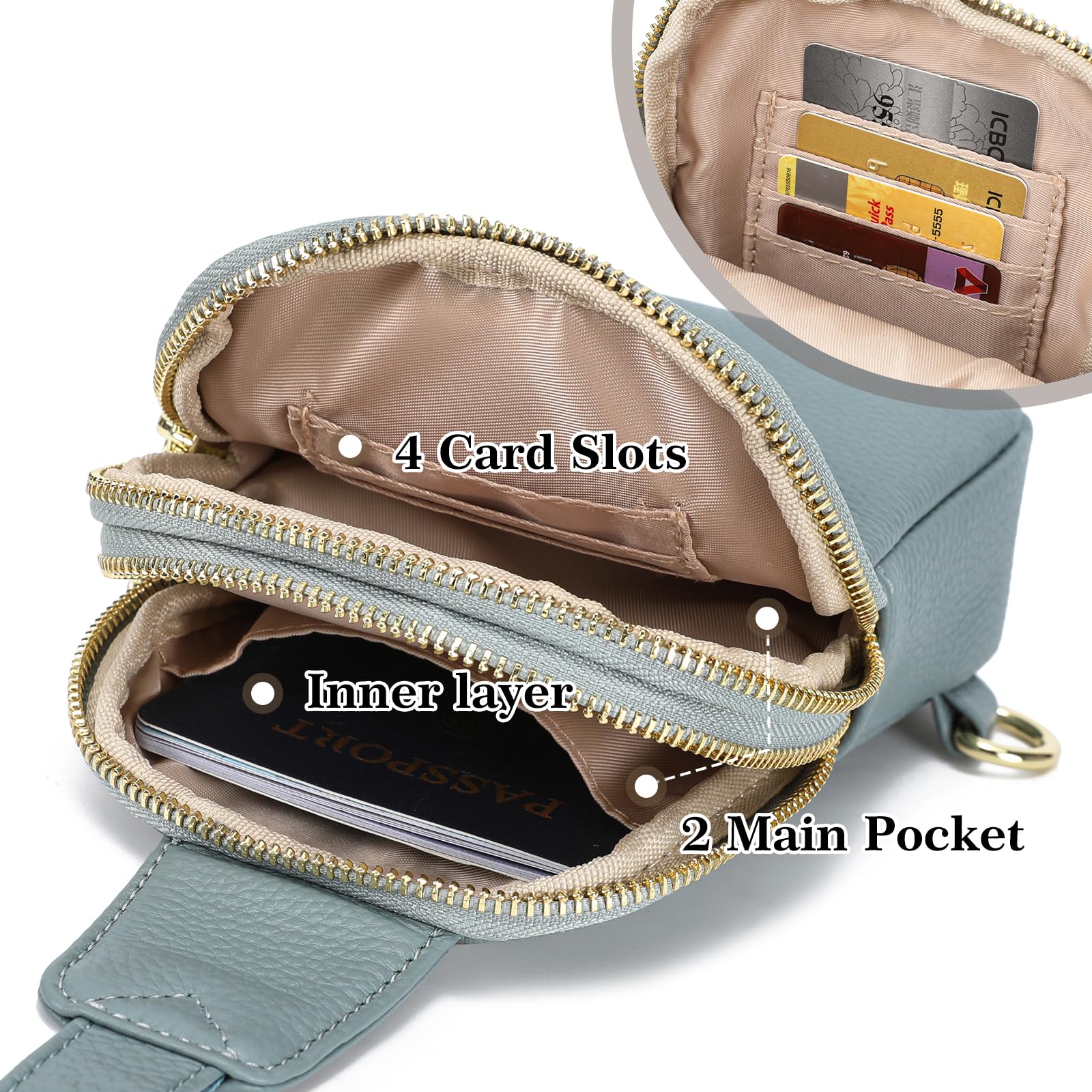 Haytijoe Women's Small Crossbody Sling Bag - Anti-Theft Travel Purse & Fanny Pack for Everyday Use, Gym, Running, Hiking & Shopping