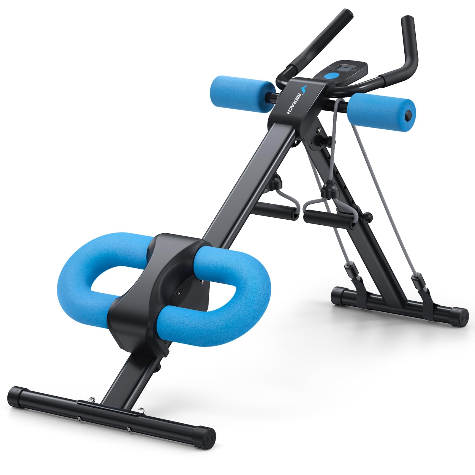 MERACH Ab Machine - Adjustable Ab Trainer for Home Gym, Foldable Ab Workout Equipment with Knee Protection - Perfect for Core Strength Training, Stomach Toning & Home Fitness Routines
