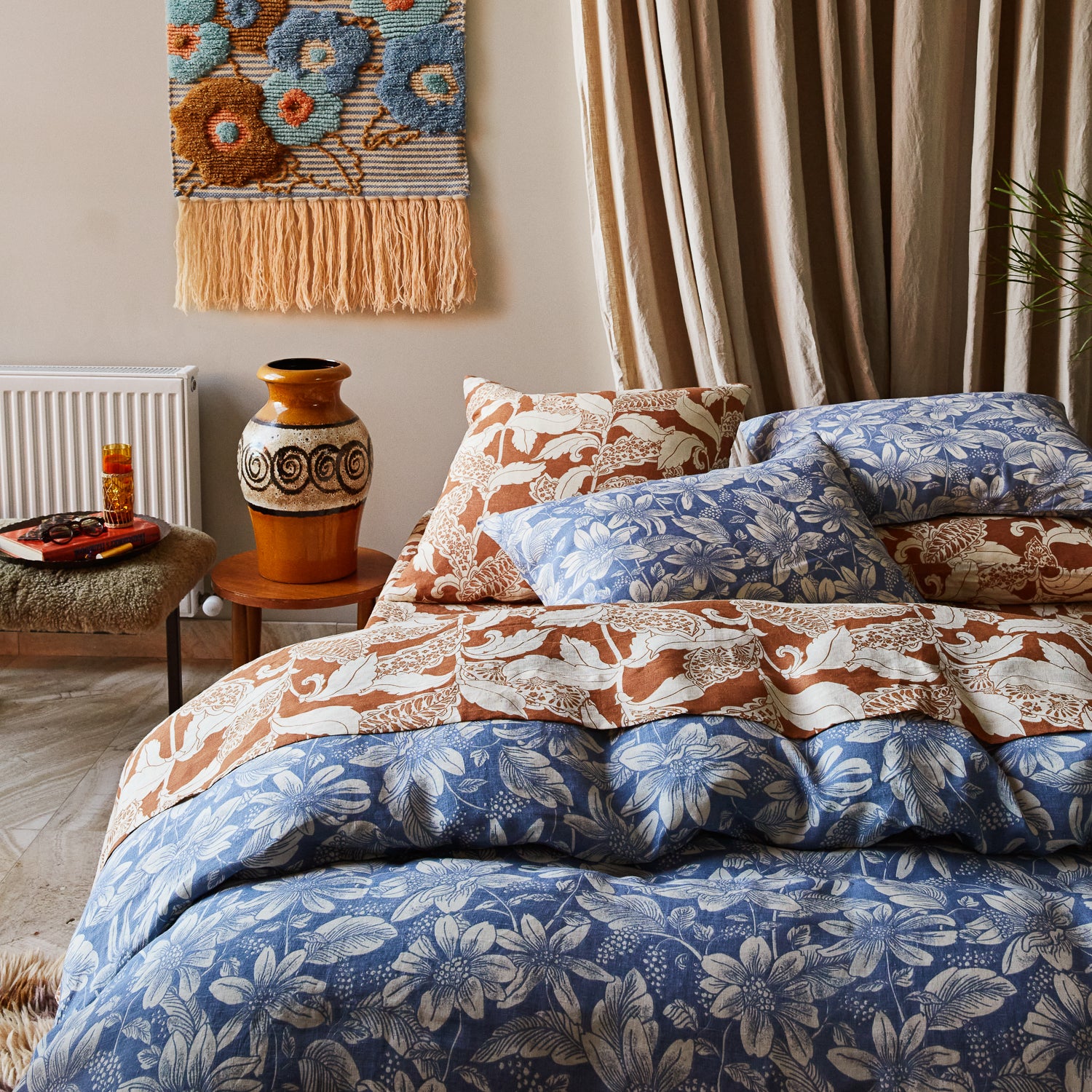 Premium 100% Linen Bed Sheets Set - Breathable & Soft for All Seasons - Perfect for Home, Hotel, and Vacation Rental Comfort