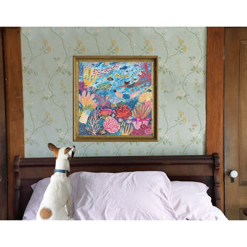 eeBoo 1000 Piece Coral Reef Jigsaw Puzzle for Adults - Vibrant Underwater Ocean Scene - Perfect for Relaxation, Family Game Night & Home Decor